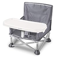 Vista 1 de Summer Infant Pop 'N Sit - Silla elevadora portátil, color gris, asiento elevador para uso en interiores y exteriores, plegado rápido, fácil