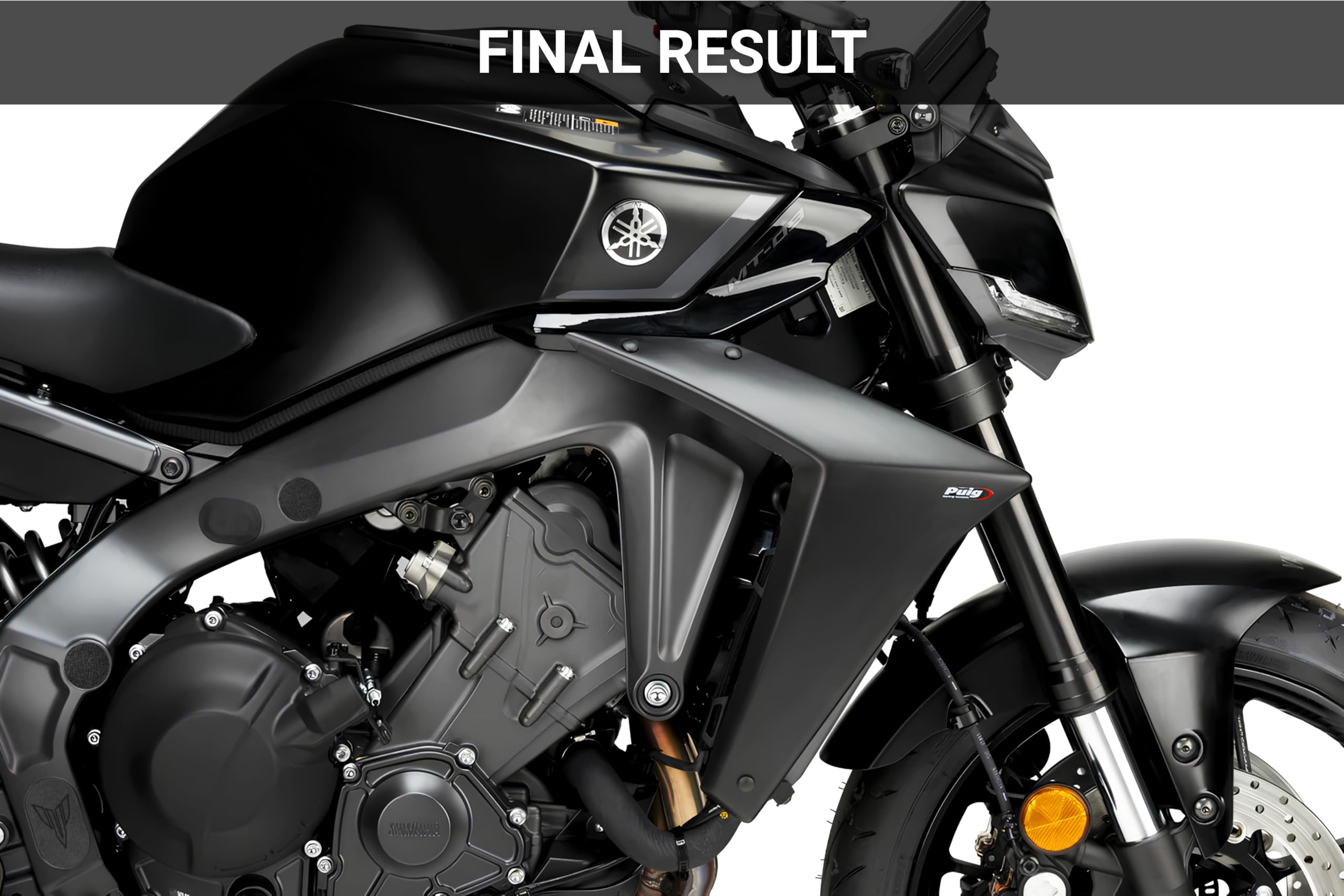 Rote Motorradrahmenkappen kompatibel mit Yamaha MT-09 / MT-09 SP/Tracer 9 / Tracer 9 GT 2021-2025 - Lochabdeckung Seitenrahmen - Ästhetisches Motorradzubehör (SCHWARZ)