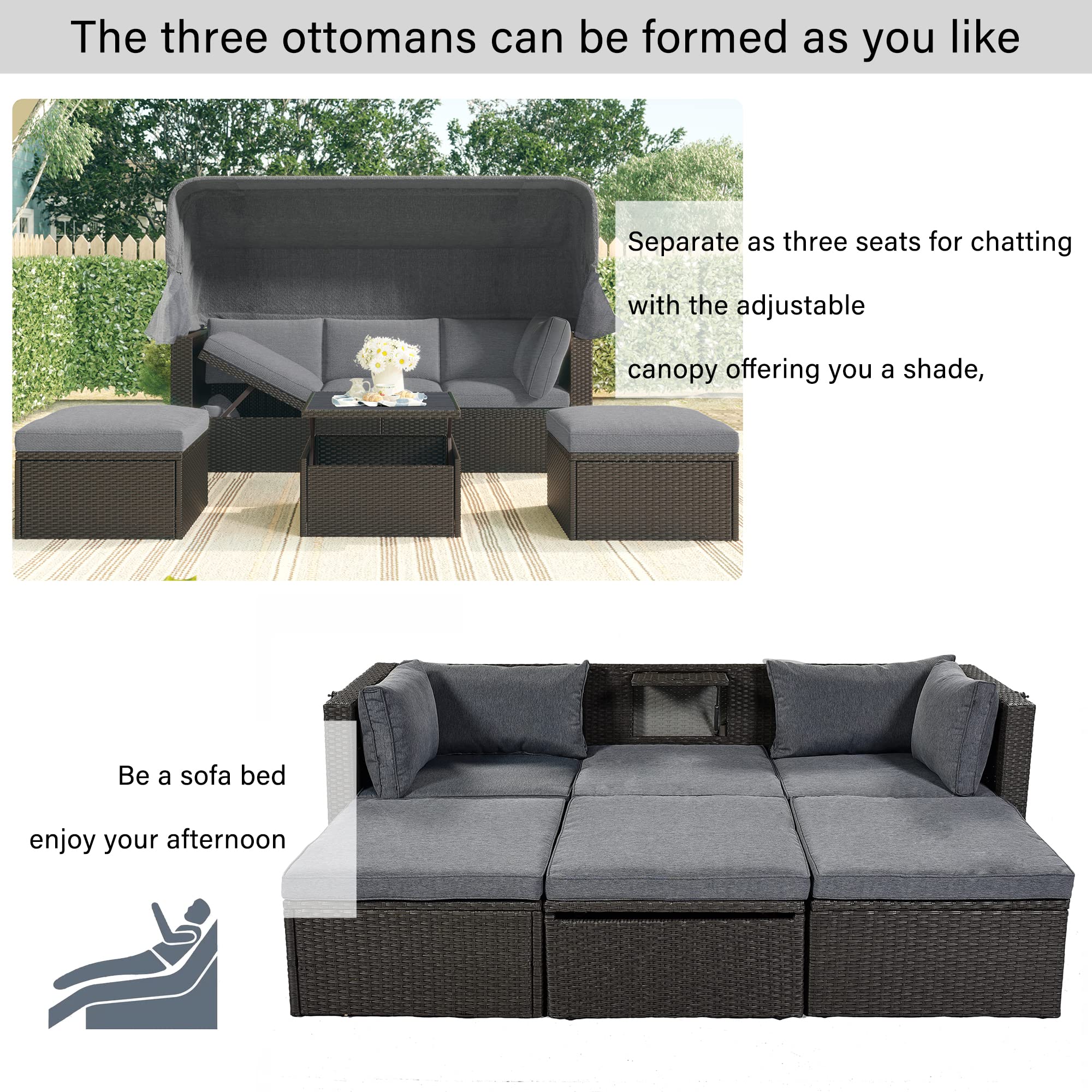 Snapklik.com : Merax Outdoor Patio Rectangle Daybed