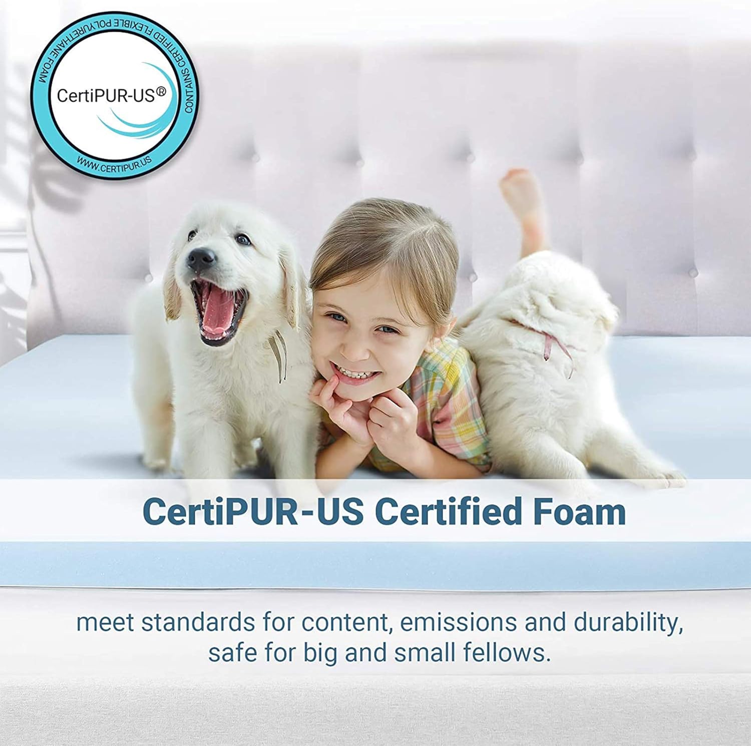 RECCI 2.5Inch Twin XL Mattress Topper Gel Infused Mattress Topper