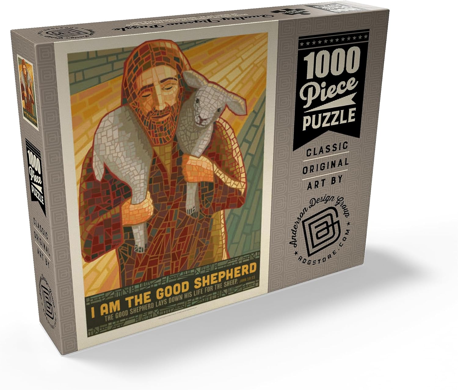 MyPuzzle Jesus: The Good Shepherd, Vintage Poster - Premium 1000 Piece Jigsaw Puzzle for Adults