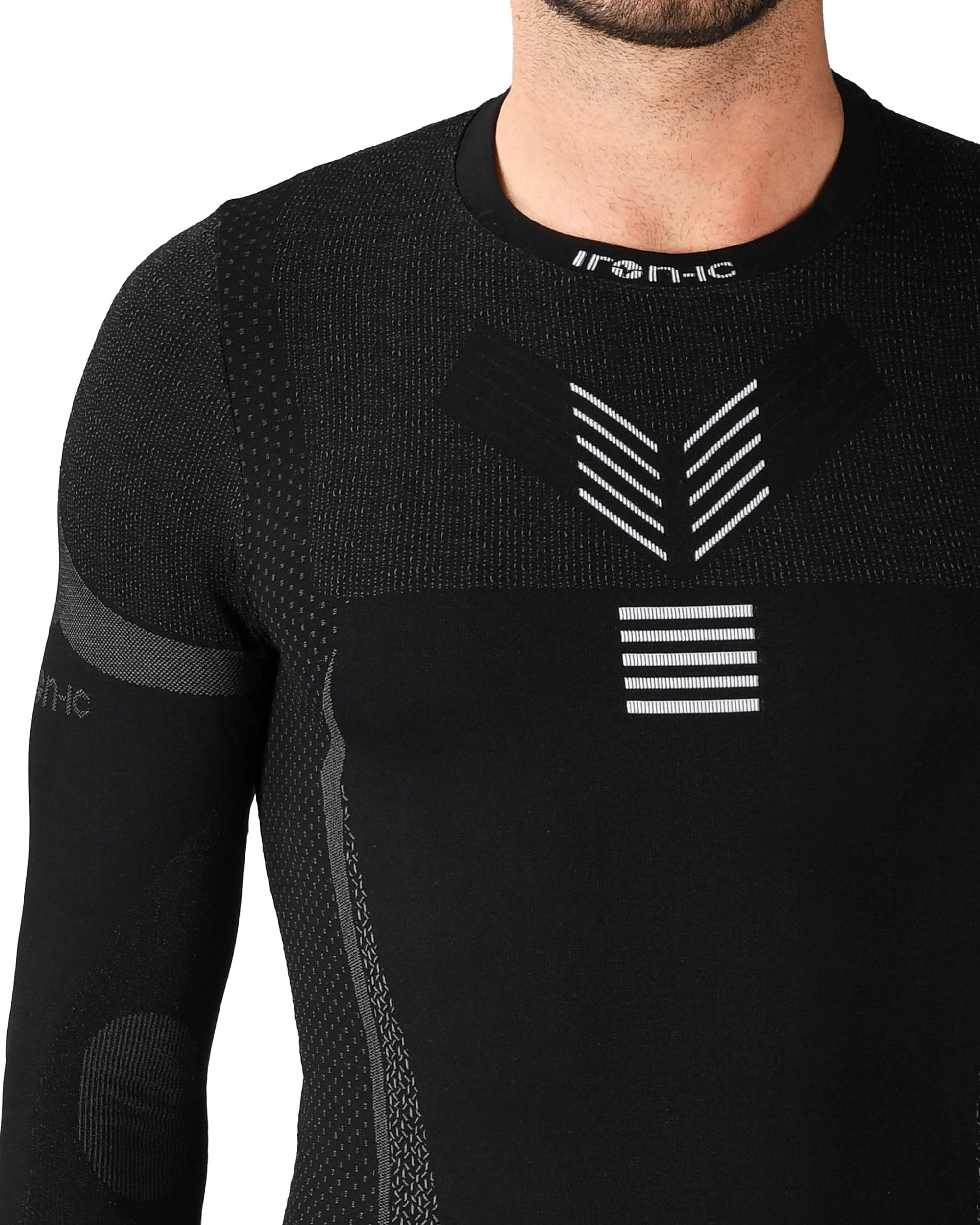 Iron-Ic - T-Shirt Uomo Maniche Lunghe Thermic Seamless Leggera e Traspirante con Zone Ventilate - Fitting Slim Compression - Art. 201658