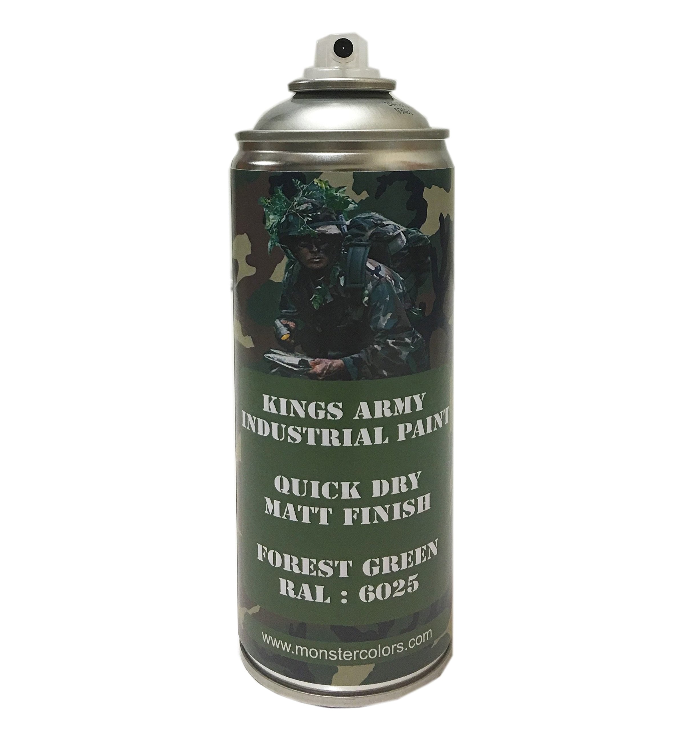 Buy Kings Army Forest Green Ral 6025 Industrial Matt Spray Paint 400ml