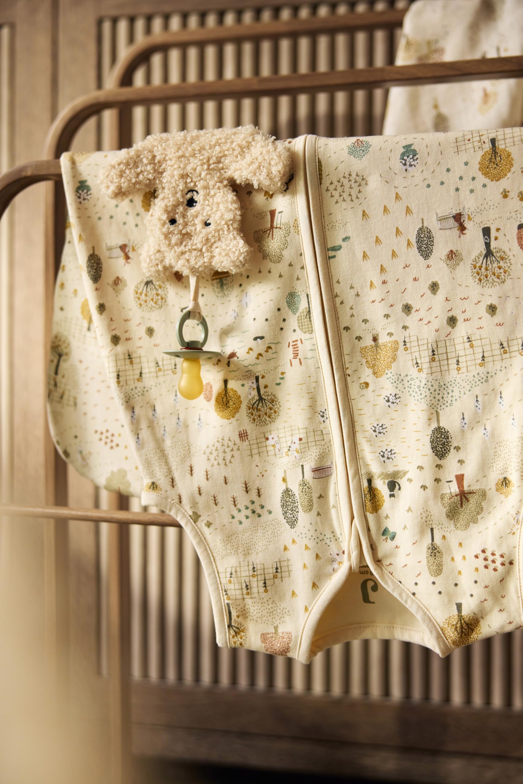 Jollein Gigoteuse bébé en jersey - 110 cm - Tiny Park - 100% coton - 0,5 TOG - gigoteuse d’été - avec fermeture éclair - certifiée OEKO-TEX