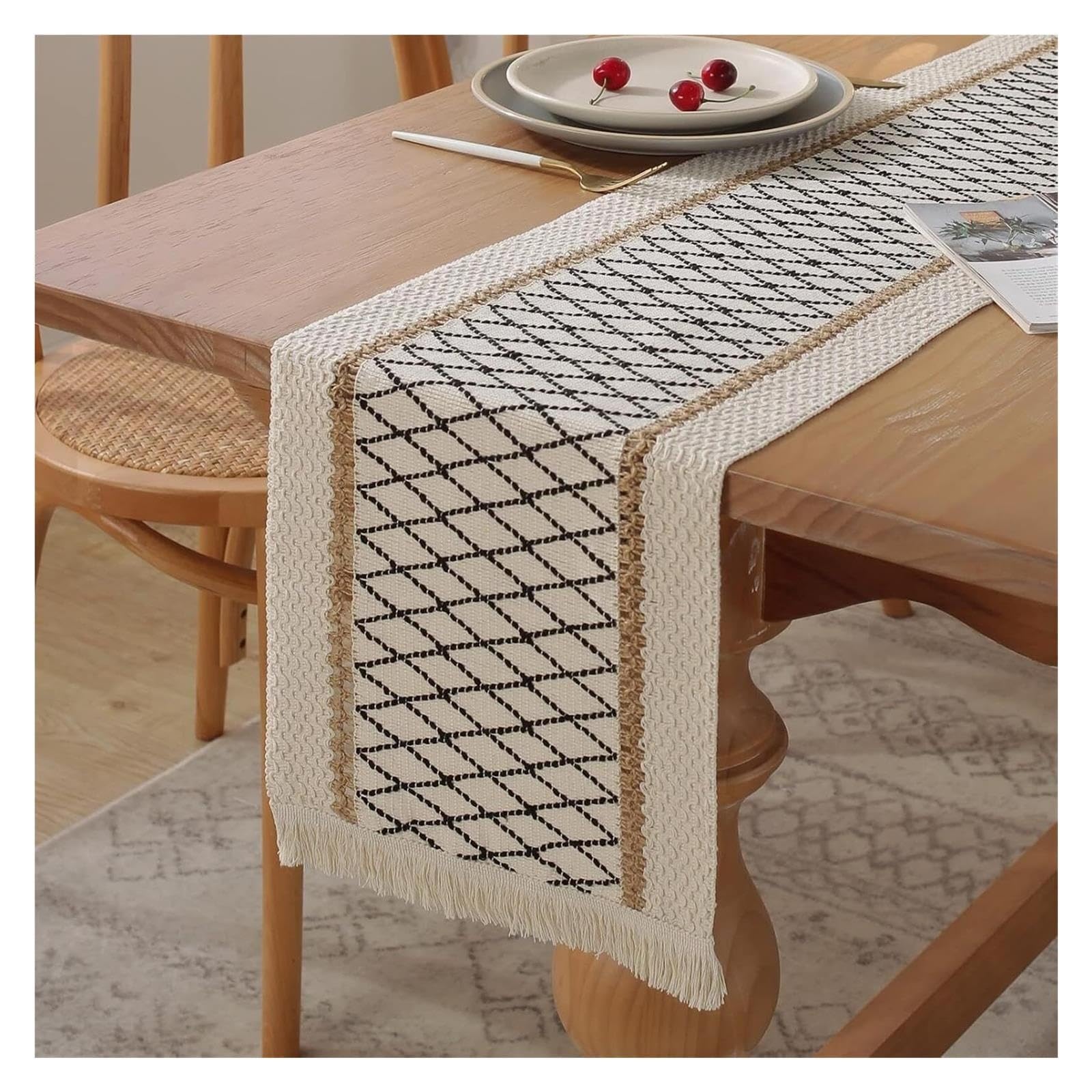 Runner da Tavolo con Nappe Runner da tavola in cotone e lino