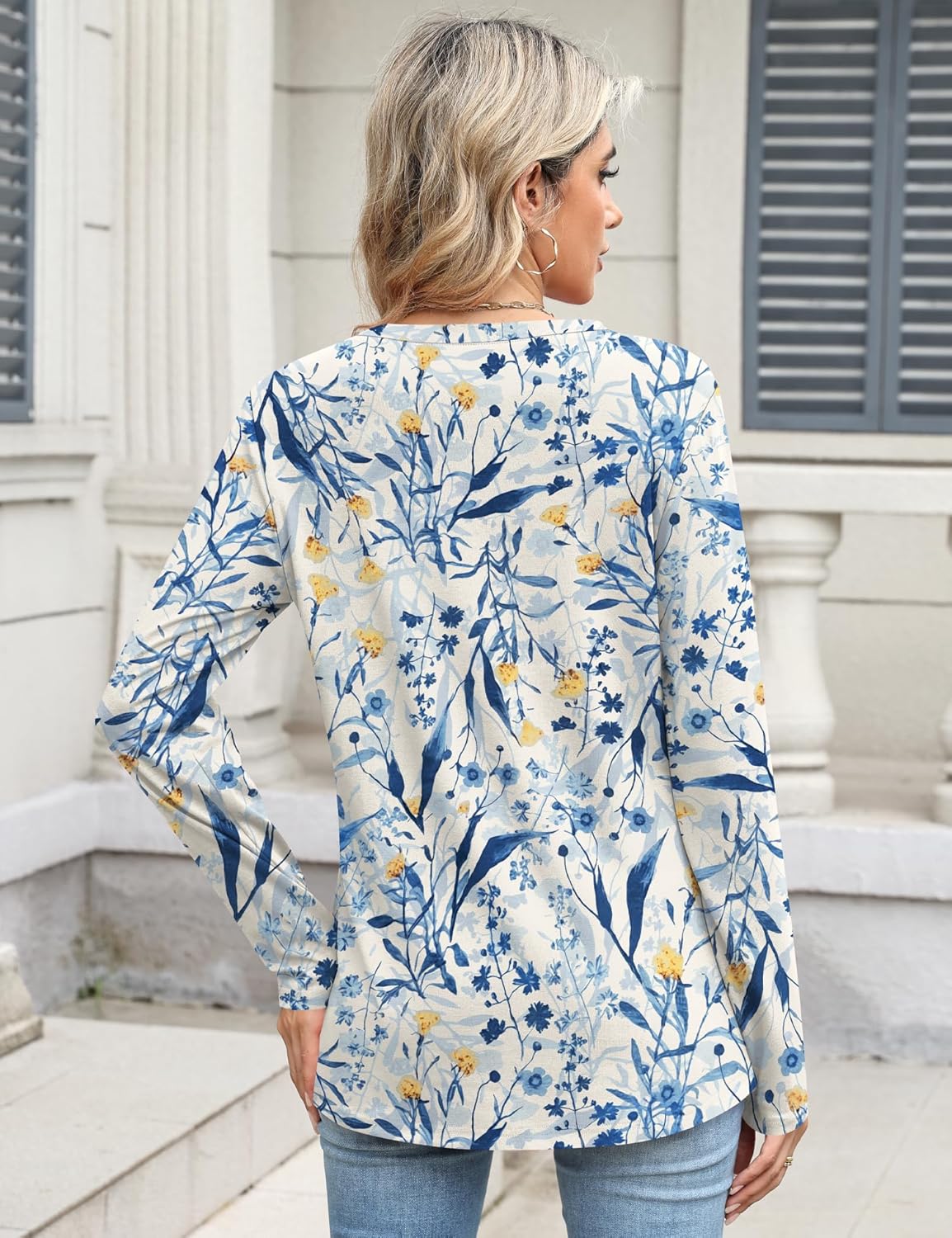 TCOT Women Long Sleeve Crew Neck Tee Tops Trendy Casual Dressy Blouses Spring Clothes Pullover Shirts - Image 3