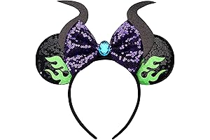 RAZKO Maleficent Minnie Ears Headband