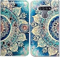 Vista 25 de Funda para LG K51, LG Reflect (LM-K500), diseño de colibrí en flores, de piel, con ranura para tarjetas, soporte para LG K51/LG Q51