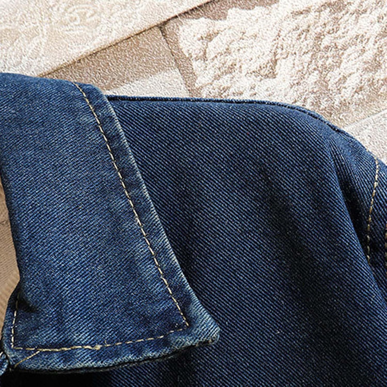 Men's Western Long Cowboy Old Jackets Cotton Denim Jacket Fashion Jean Jacket Casual Duster Coat