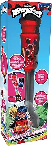 Miniatura 3 de Lexibook Miraculous, Micrófono de iluminación para niños, Juego de juguete musical, Altavoz incorporado, Efectos de luz, Enchufe de cable auxiliar,