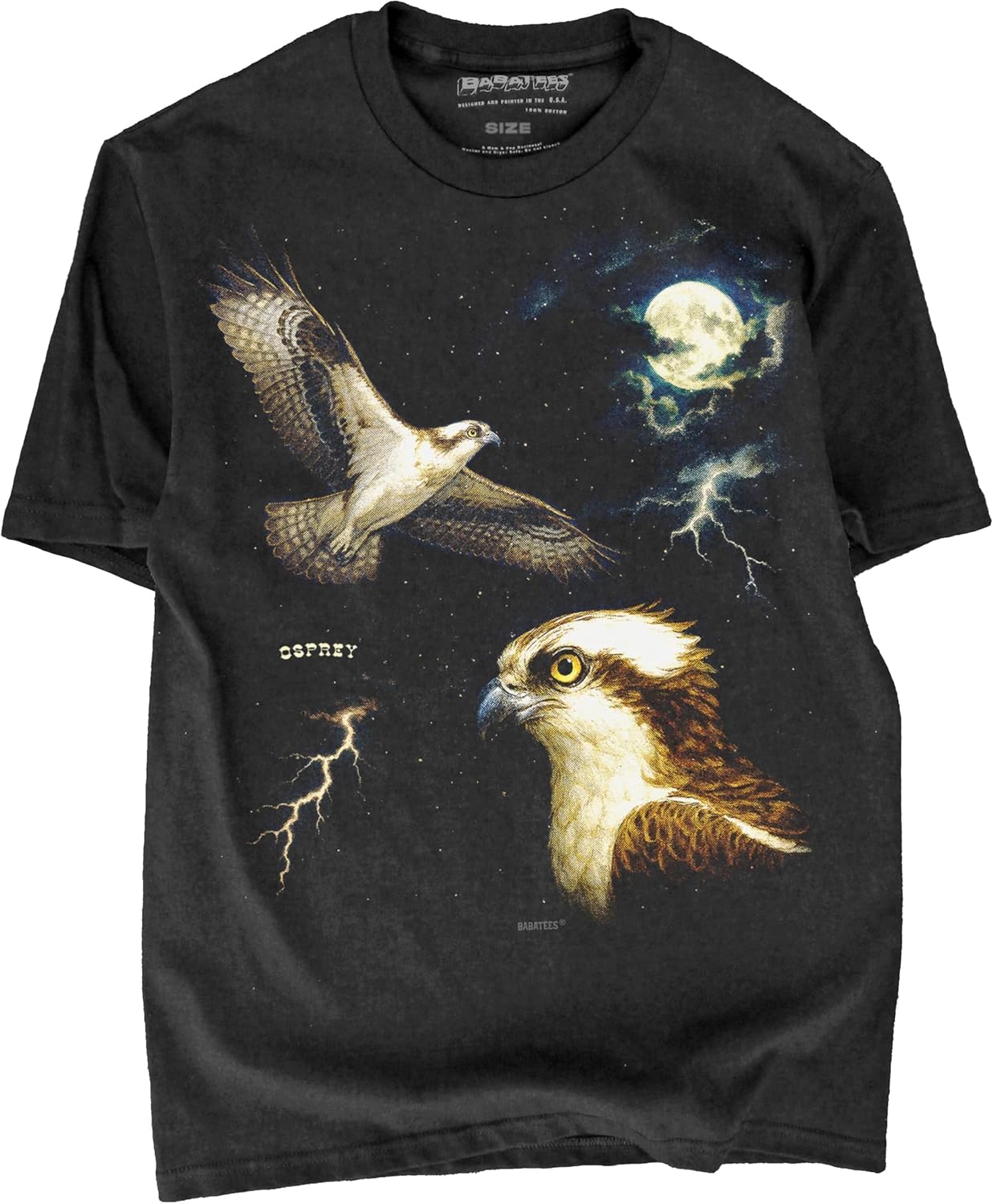 Moonlit Bird Artwork Premium Black T-Shirt for Men & Women