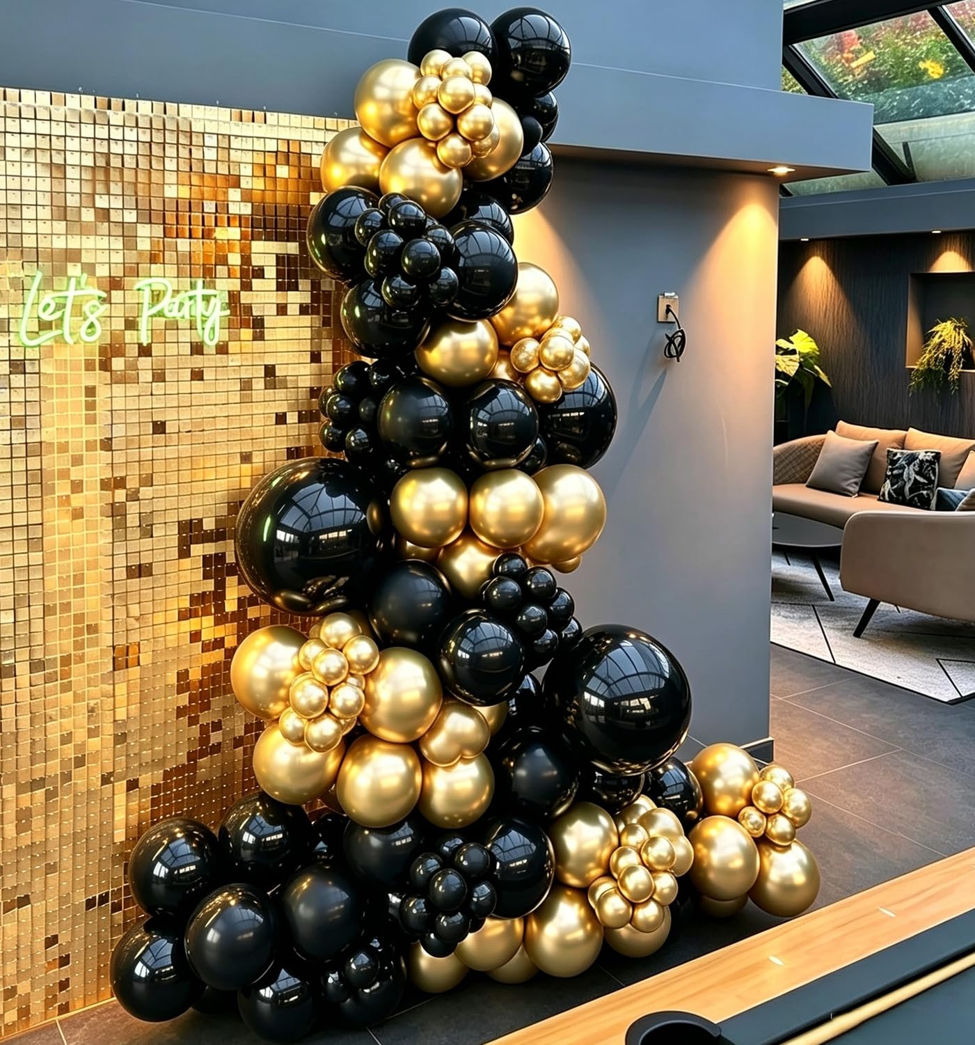 Black & Gold Balloons - 50 Pcs for Parties & Events -3 Black & Gold Balloons - 50 Pcs for Parties & Events -3