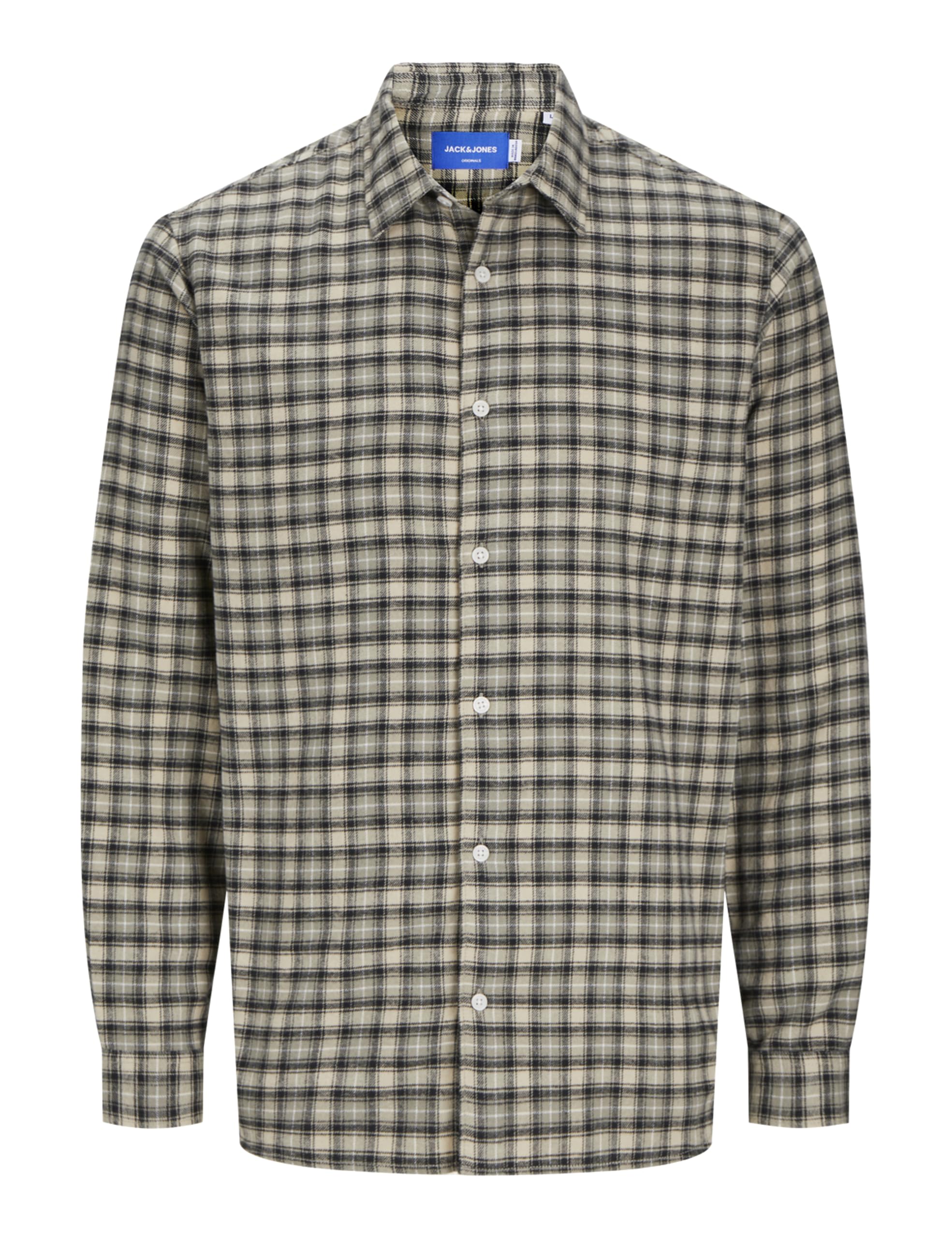 JACK & JONES Jorjoshua Flannel Check Shirt LS, Vetiver, S
