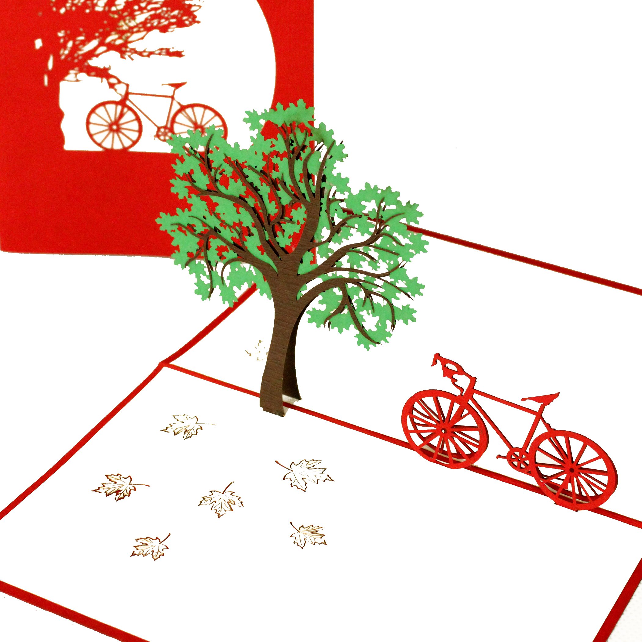 Carte Pop-up « Tour à Vélo » - Carte De Vélo, Carte De Printemps, Carte D' Invitation, Carte D'invitation, Carte Cadeau, Carte D'anniversaire - France