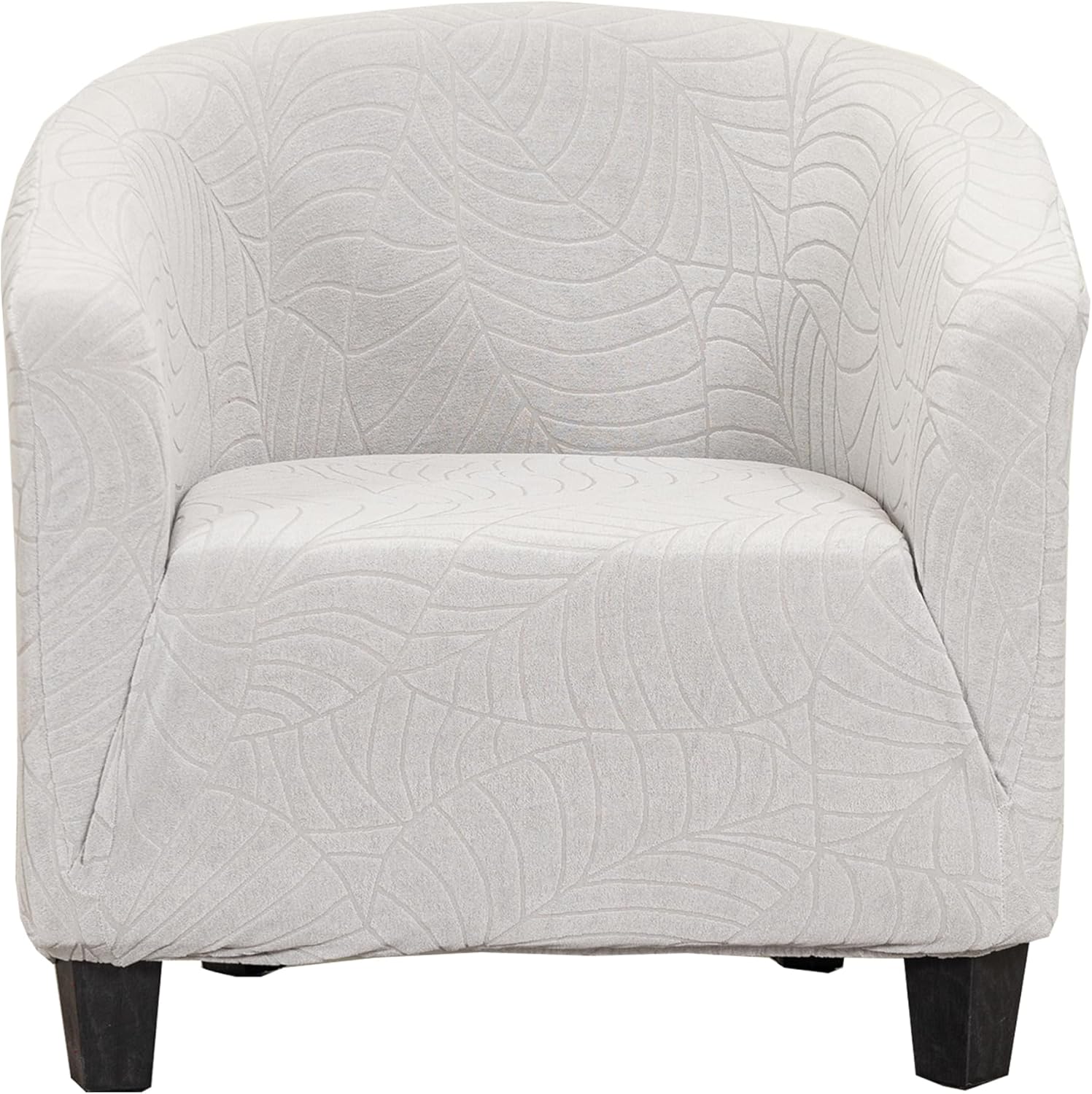 CRFATOP Soft Club Chair Slipcover Stretch Barrel Chair Covers Jacquard Tub Chair Slipcovers Round Couch Covers Spandex Armchair Sofa Cover Removable Furniture Protector for Living Room,C23