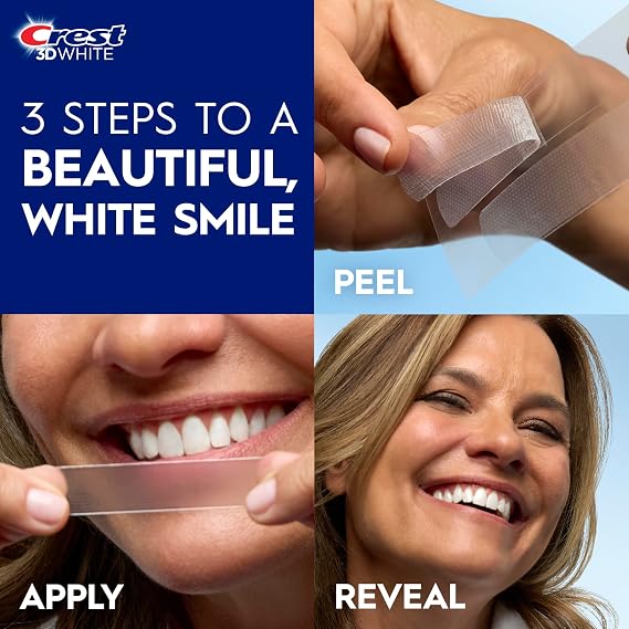Crest 3D Whitestrips Age Renewal, 3D White, Teeth Whitening Strip Kit, 48 Strips (24 Count Pack), Crest Teeth Whitening Strips, Teeth Whitening Kit