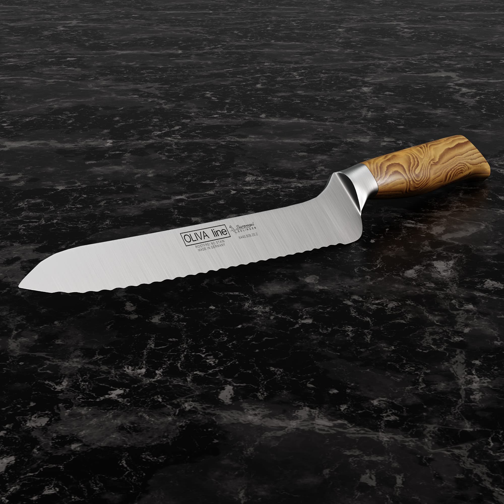 Giesser 053322 - Coltello Per Pane Lama Seghettata, 21cm