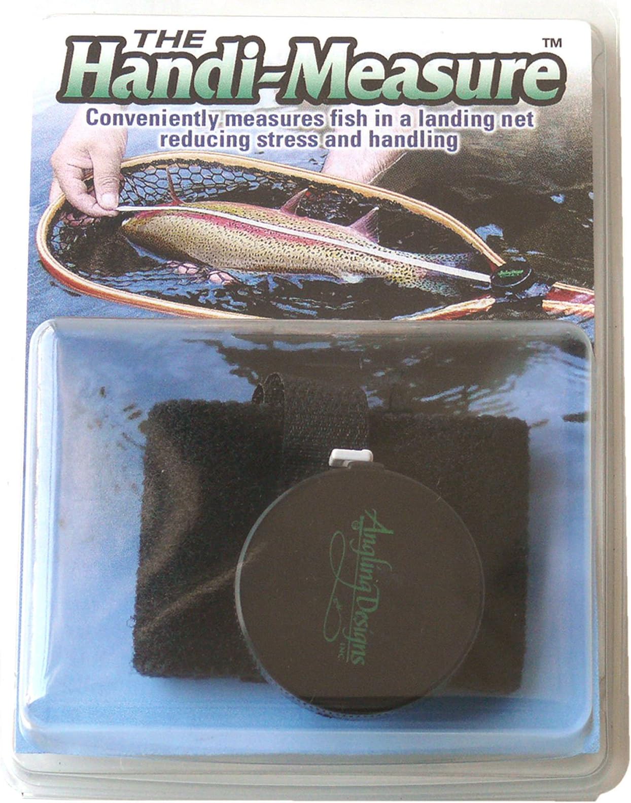 Angling Designs Handi-Measure Tape Measure Attaches to Fly Fishing Nets