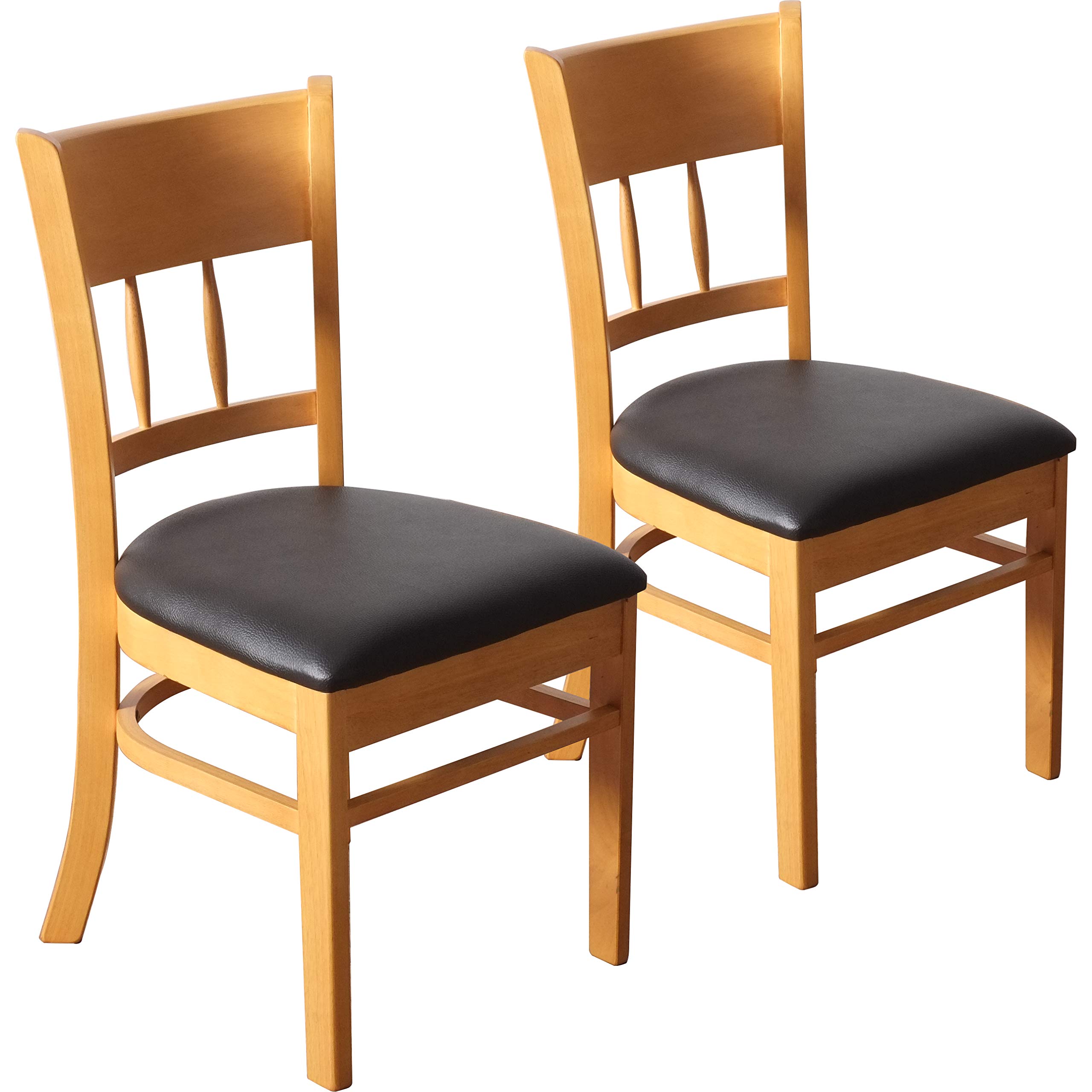 Amazon｜赤や ダイニングチェア 完成品 2脚セット 組立不要 木製