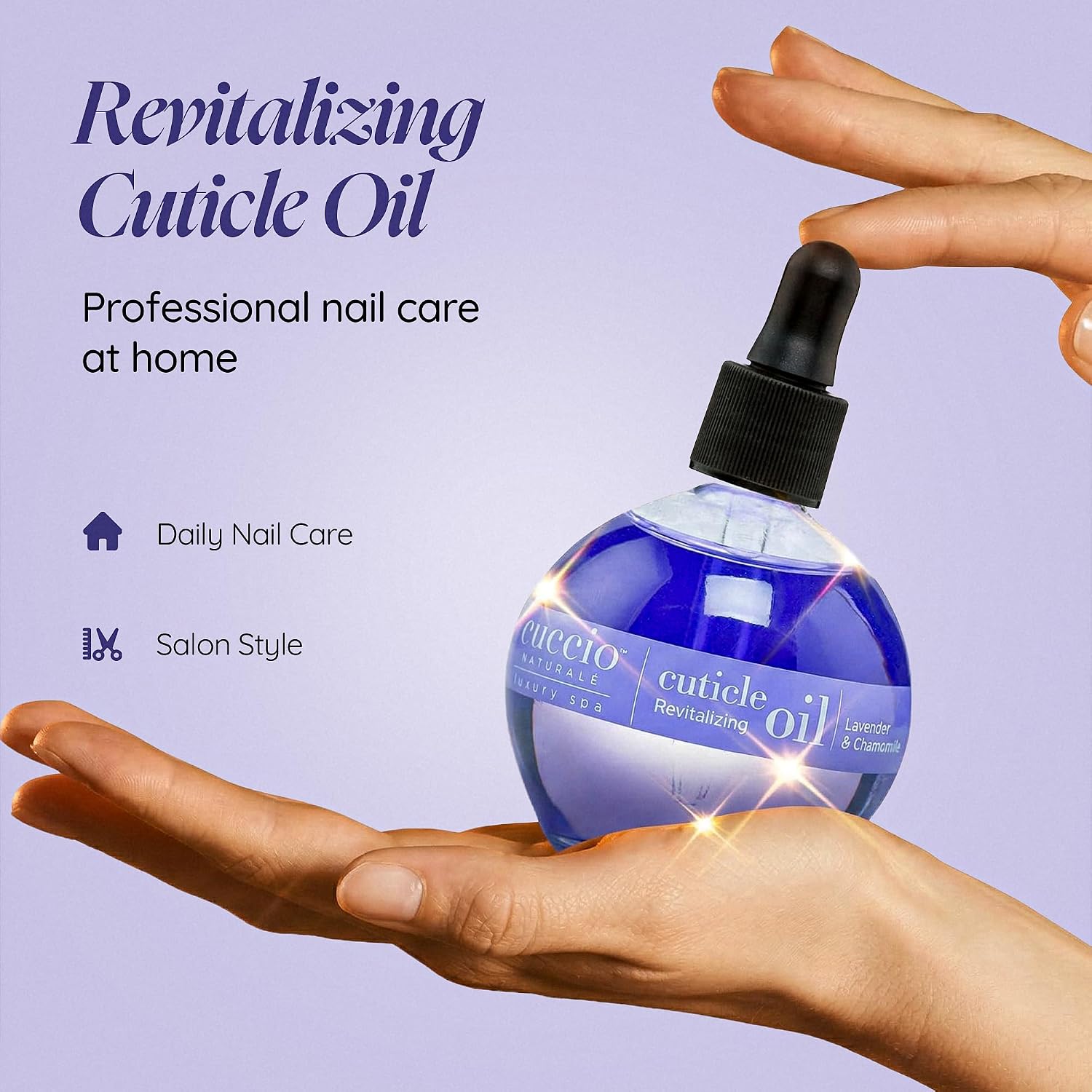 Cuccio Naturale Lavender & Chamomile Revitalizing Cuticle Oil, Lightweight Fast-Absorbing Hydrating Nail & Cuticle Conditioner, Cold-Pressed Oils + Vitamin E, 2.30 Fl Oz