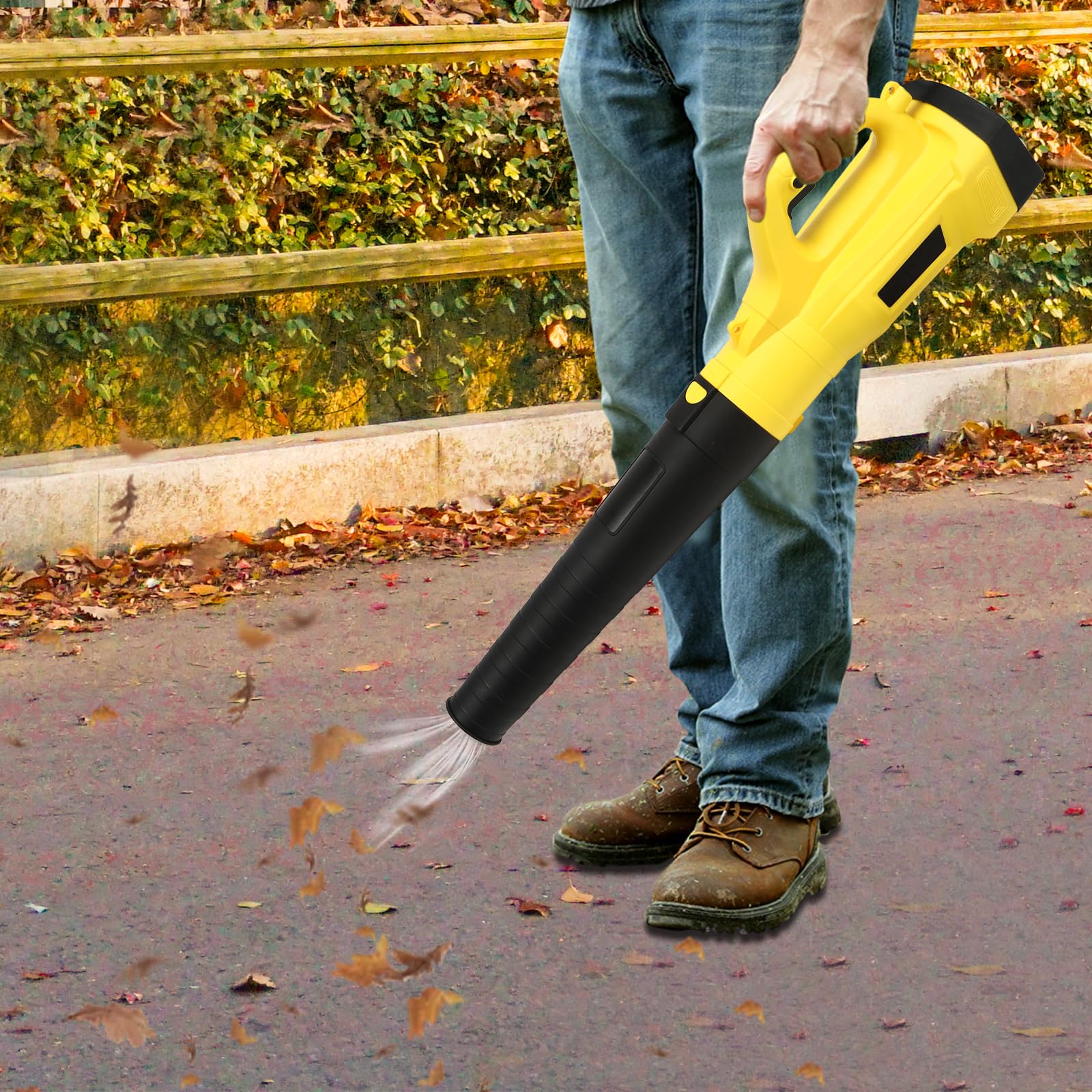 Soplador eléctrico de hojas de 220 V, 3000 W, con 6 niveles de velocidad, ligero soplador manual para jardín, cuidado del césped y limpieza de patio, flujo de aire 217 km/h