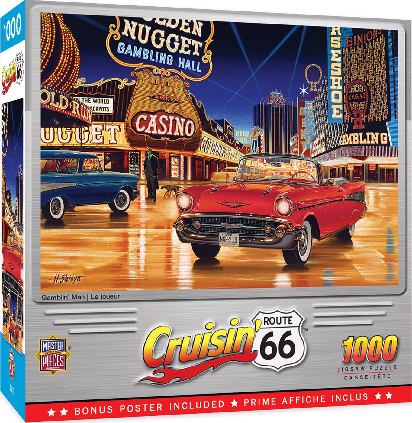 Rompecabezas de 1000 piezas MasterPieces Cruisin' Route 66 Gamblin Man 8