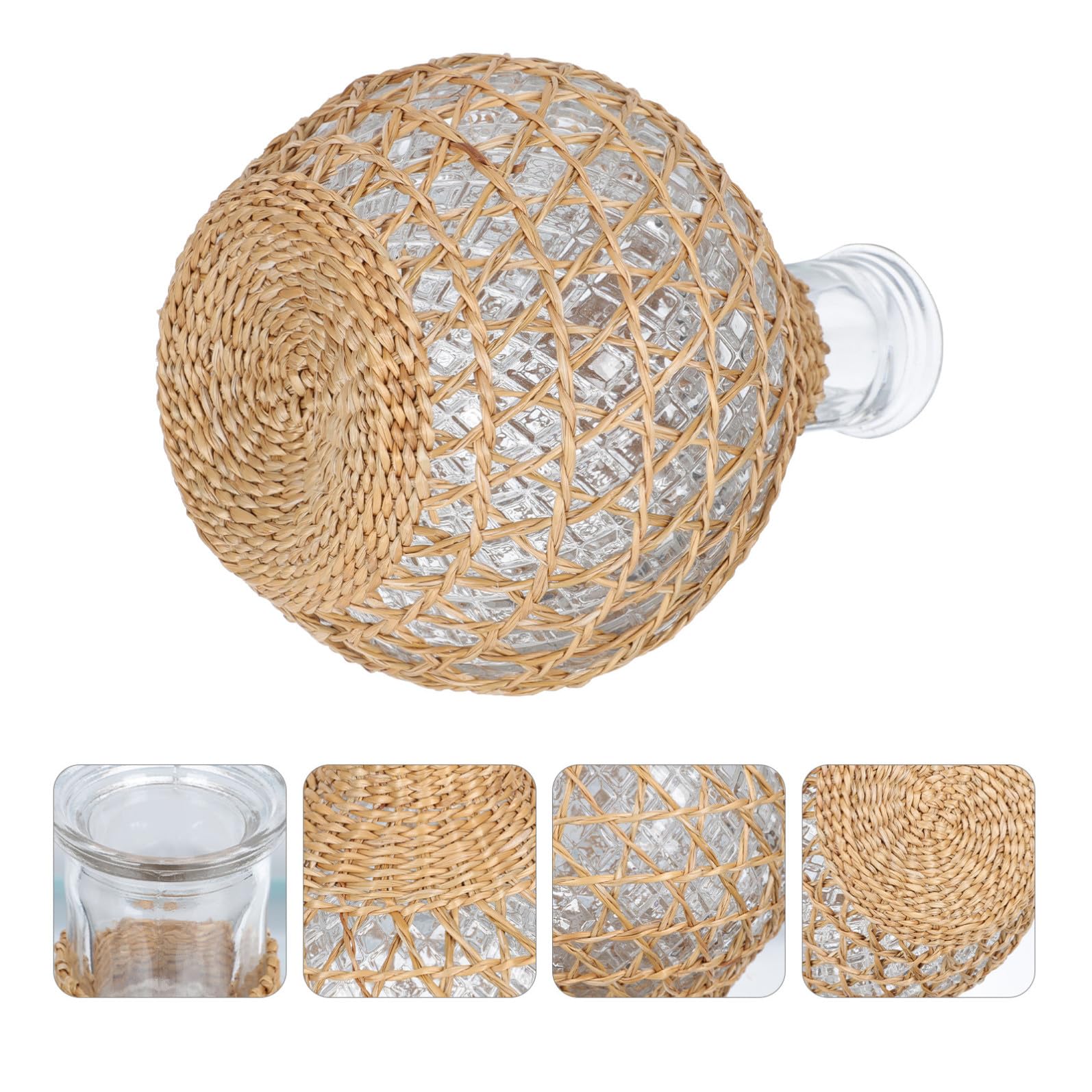 Decorazione da tavolo per matrimonio, 1 vaso in rattan, decorazione per matrimoni, in cristallo, ufficio, decorazione per matrimoni