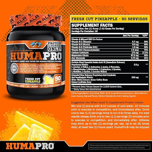 Miniatura 2 de Matriz de proteínas formulado para seres humanos Humapro de ALR Industries, menos residuos. Gana masa muscular magra., AL-HP-065-05, 1, 1