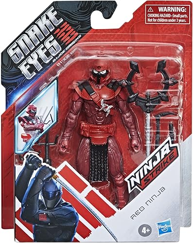 Miniatura 3 de Snake Eyes G.I. Joe Origins Red Ninja figura de acción coleccionable con características de acción y accesorios, juguetes para niños a partir de 4