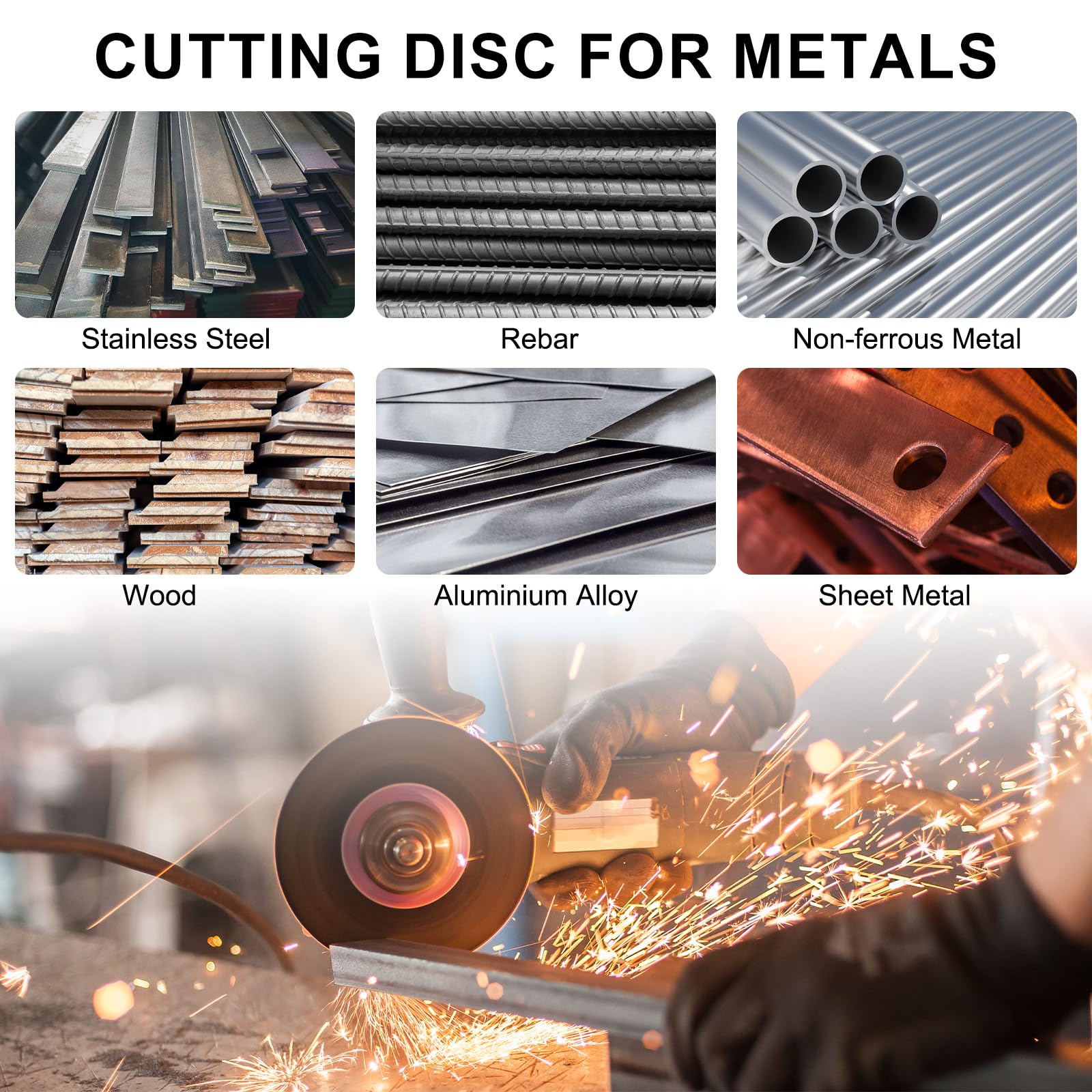 QUARKZMAN 25 Pcs De Discos De Corte Ultra Delgados 6" X 1/20" X 7/8" Discos De Corte Para Herramienta Rotativa Para Metal General Para Acero Inoxidable Hierro Fundido Verde