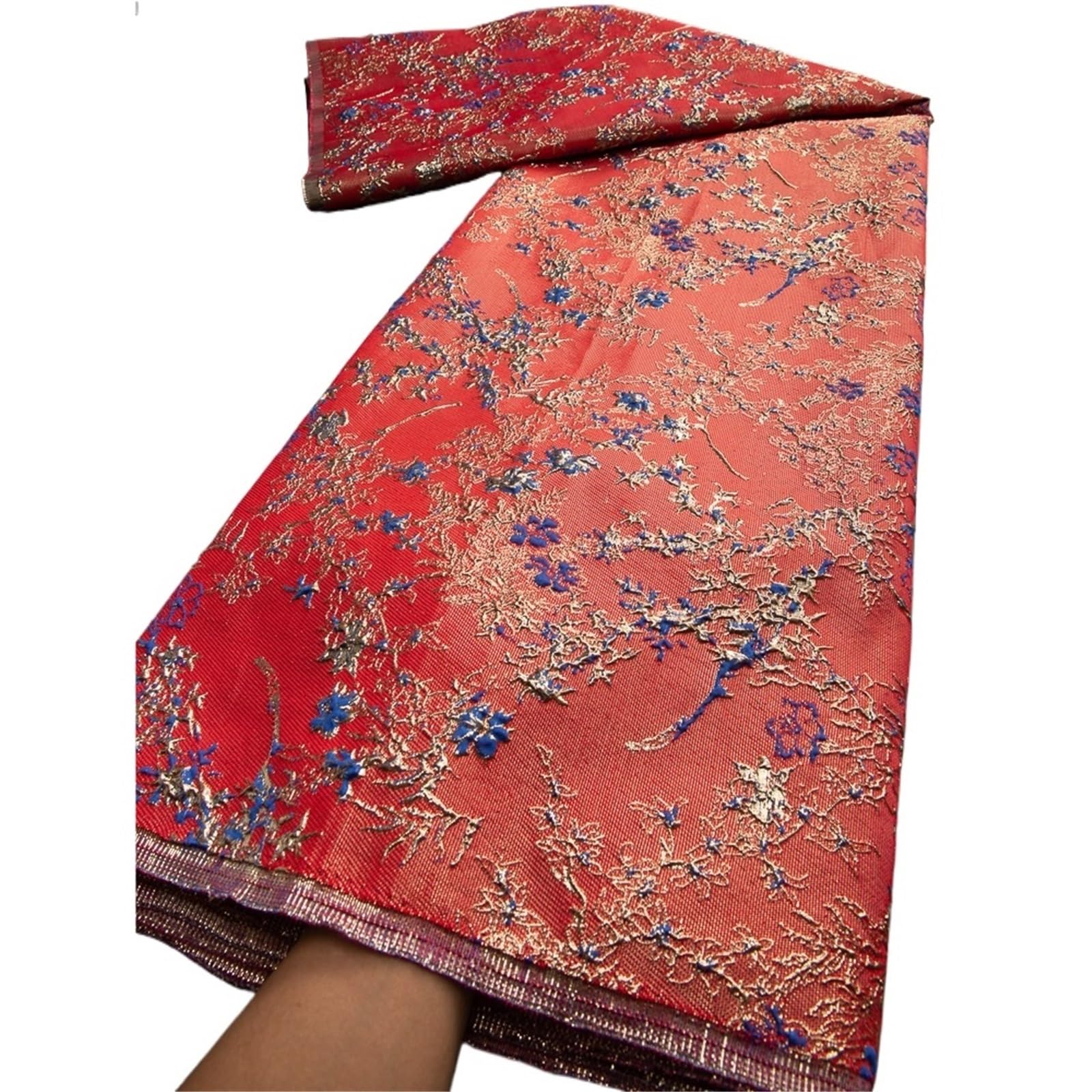 Żakardowa tkanina koronkowa | Wielokolorowa żakardowa koronkowa tkanina o długości 2,5 metra do szycia sukienek imprezowych(Color 4)