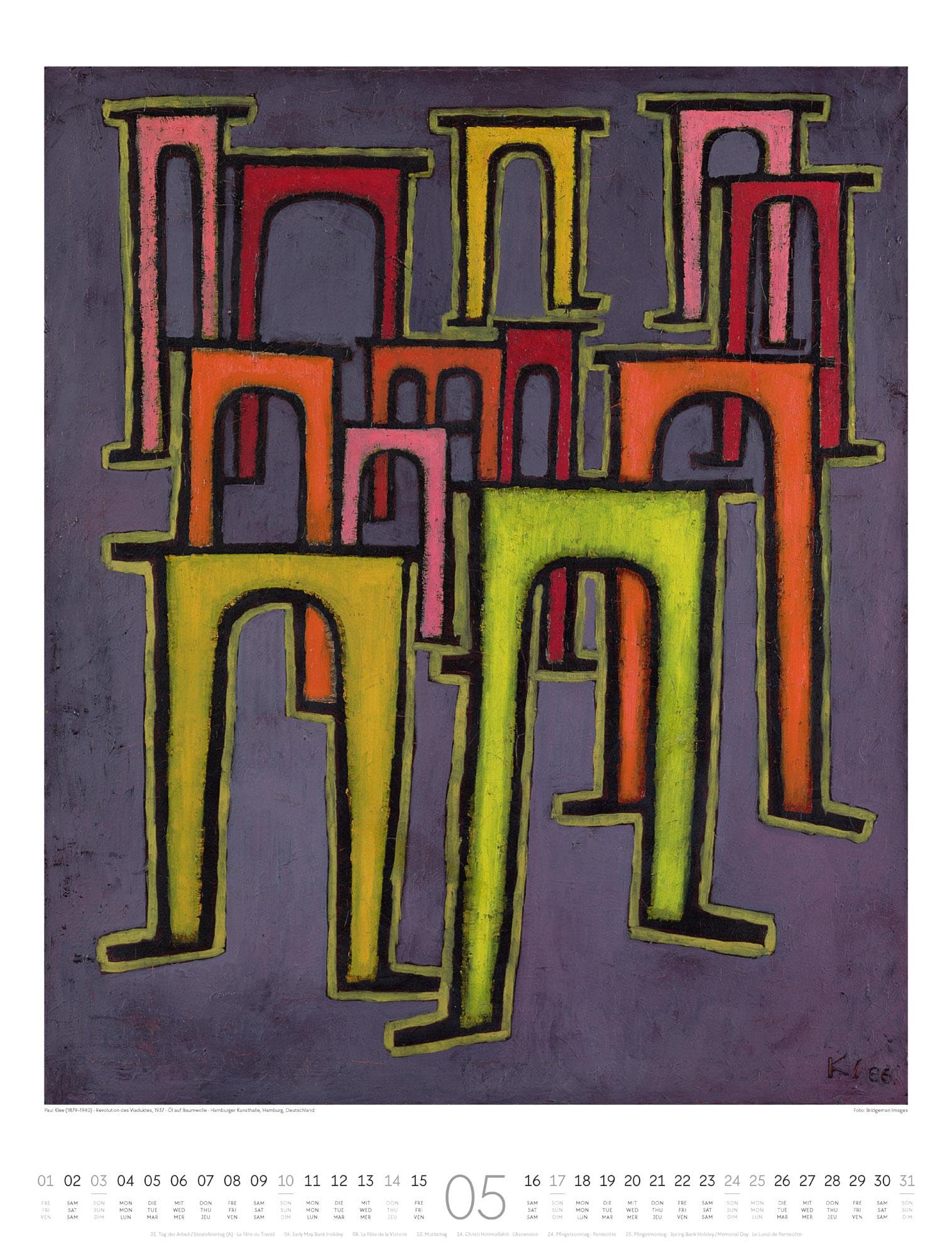 Expressionismus Kalender 2026 | Farbenfroher Kunst-Kalender im großen Hochformat (50x66 cm) | Der Blaue Reiter und Die Brücke