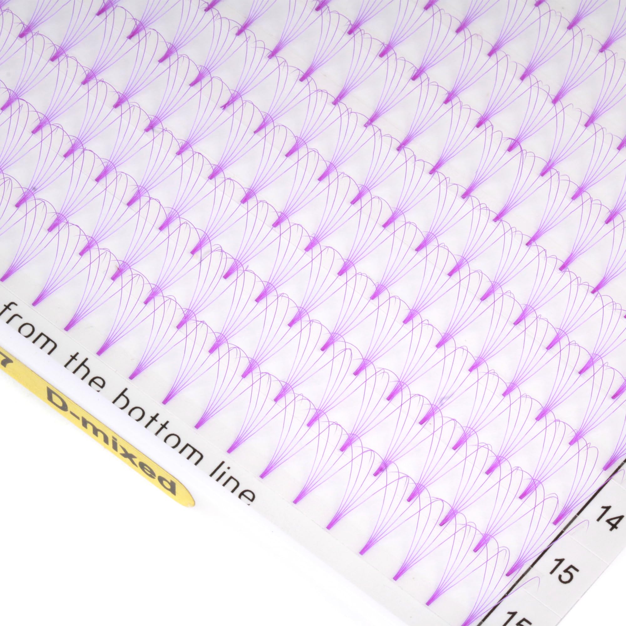 MuxAnzu Eyelash Extension Colored Premade Fans Short Stem Volume Lash Extension supplies 5D Pink Blue Purple Brown (PURPLE - Image 2