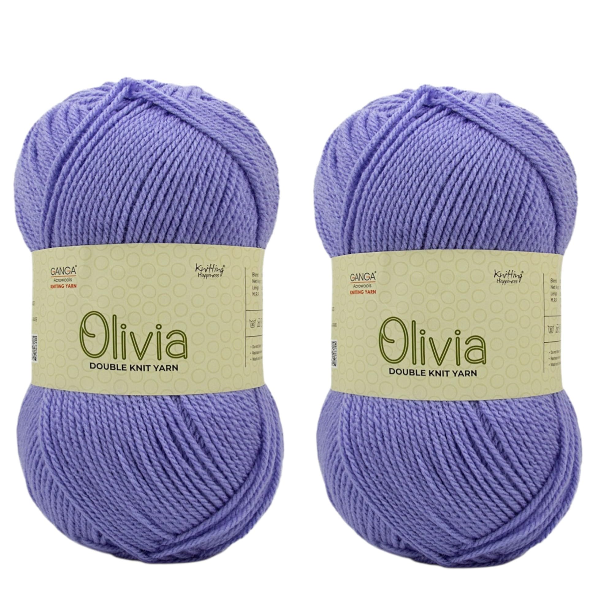 Ganga Acrowools Olivia Yarn - Maroon (2 Balls) -21 Ganga Acrowools Olivia Yarn - Maroon (2 Balls) -21