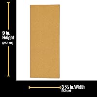 Vista 2 de Dura-Gold Hojas de papel de lija dorado de 1/3 hojas, grano 60 (caja de 16) – 3-2/3 x 9 pulgadas, soporte de gancho y bucle de tamaño de 3-2/3 x 9