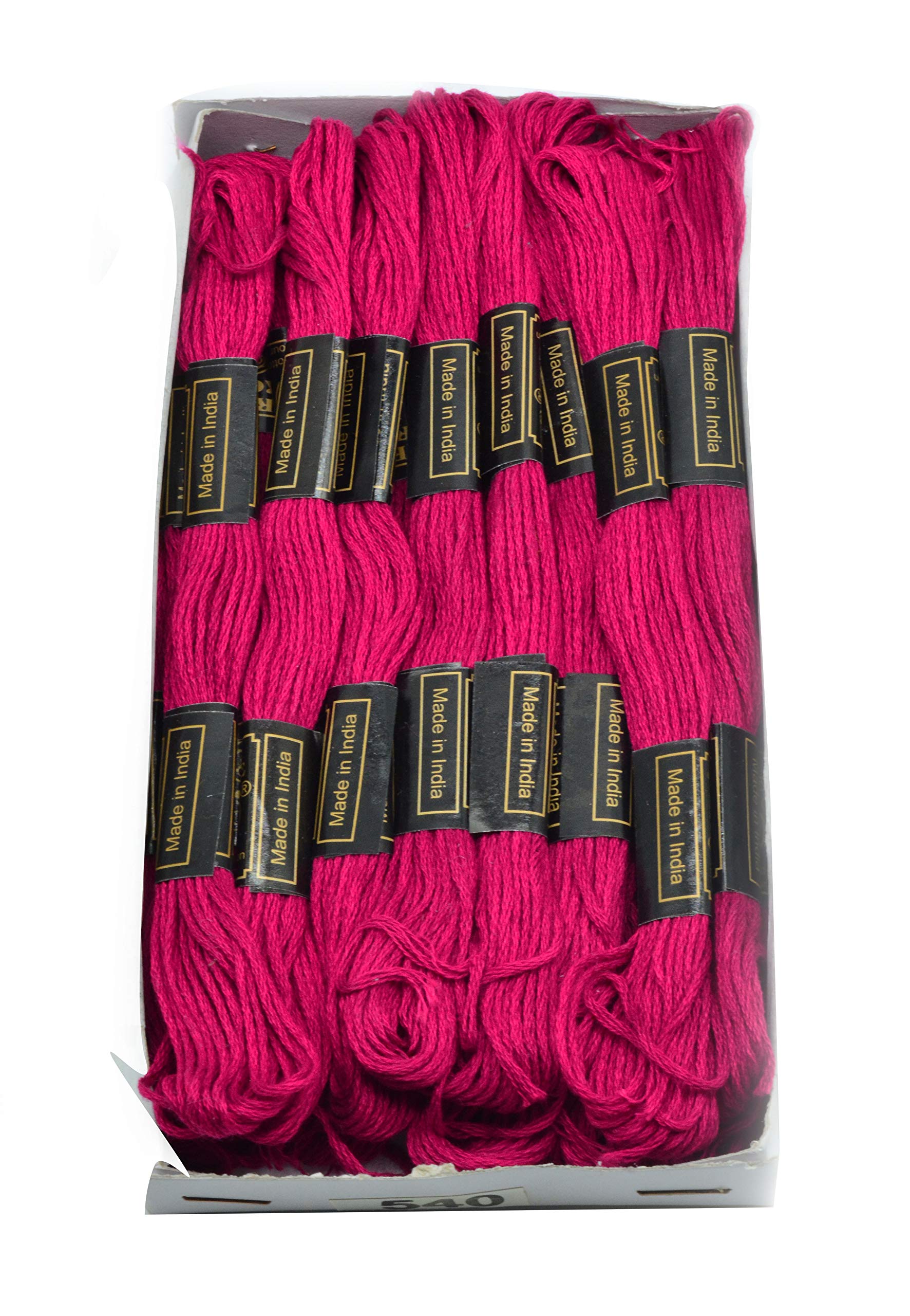 Goelx Skein Embroidery Polyester Cotton Thread Floss Family of Red, Pink & Purple for Jewelry Making & Art Craft Thread in Different Colors - Pack of 25 Skeins Box-image-26