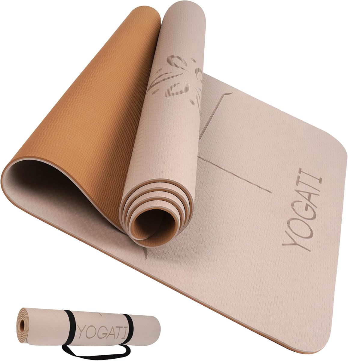 YOGATI Esterilla Yoga con Correa. Esterilla Yoga Antideslizante. Esterilla Fitness Ideal p