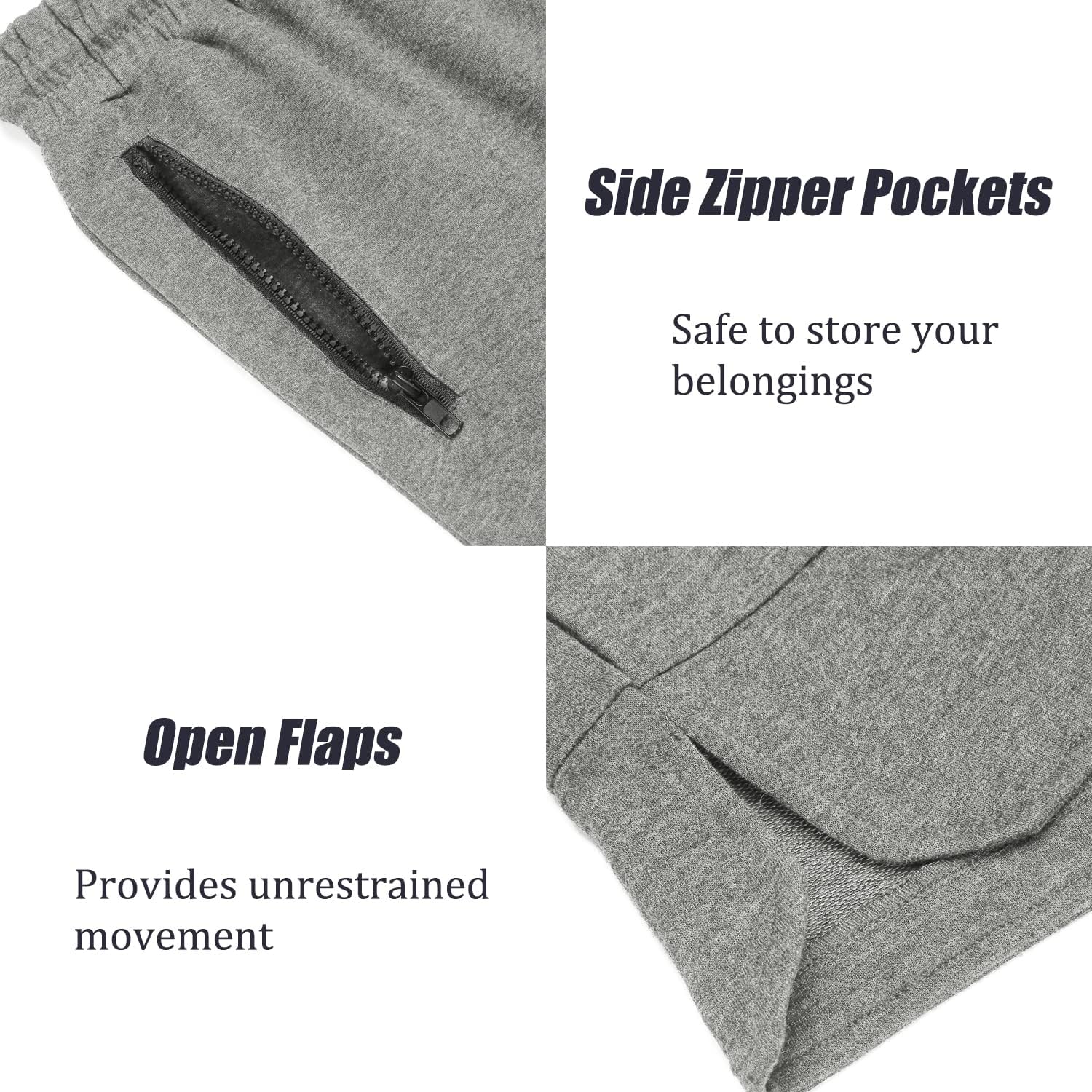 COOFANDY Men's Gym Workout Shorts Athletic Training Shorts Fitted Weightlifting Bodybuilding Shorts with Zipper Pockets - Image 6