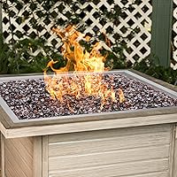 Vista 7 de Onlyfire Quemador Cuadrado de Hoguera de Acero Inoxidable con Sartén, Hoguera de 36 Pulgadas DIY de Propano al Aire Libre para el Patio Trasero