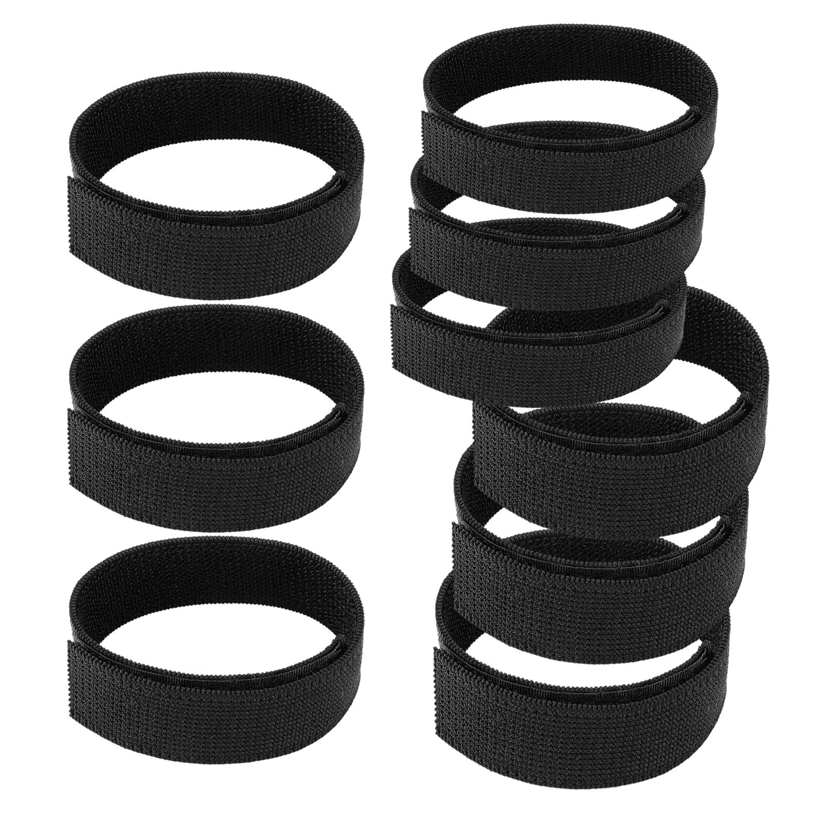 Pinzas para Pantalones de Bicicleta, 9 Piezas, Cinta Elástica Autoadhesiva, 3 Tamaños, Correas para Tobillo