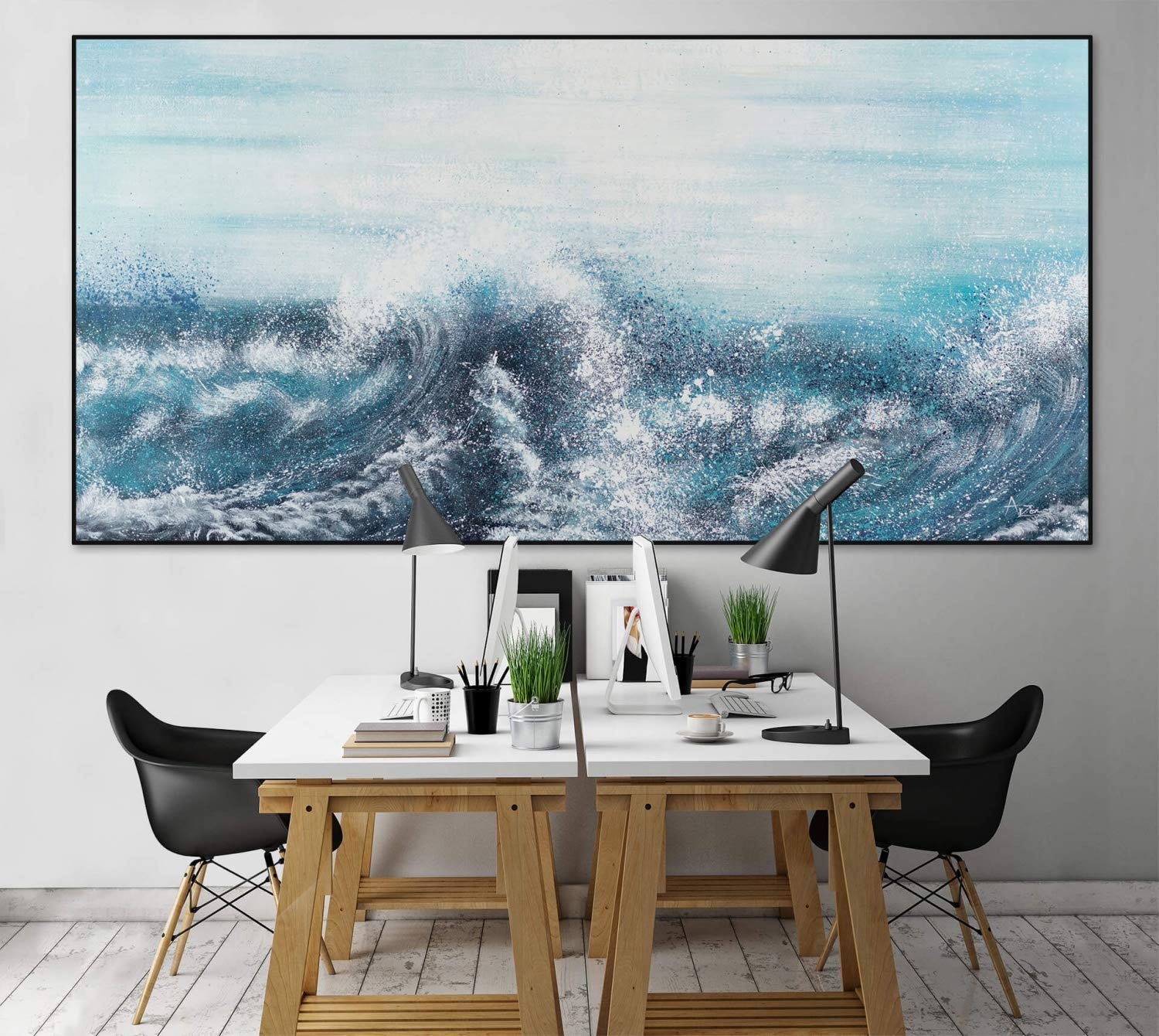 KunstLoft XXL Gemälde „Ewiger Kreislauf“ – 150x150 Cm, Handgemaltes Ölbild, Schwarz-weiß