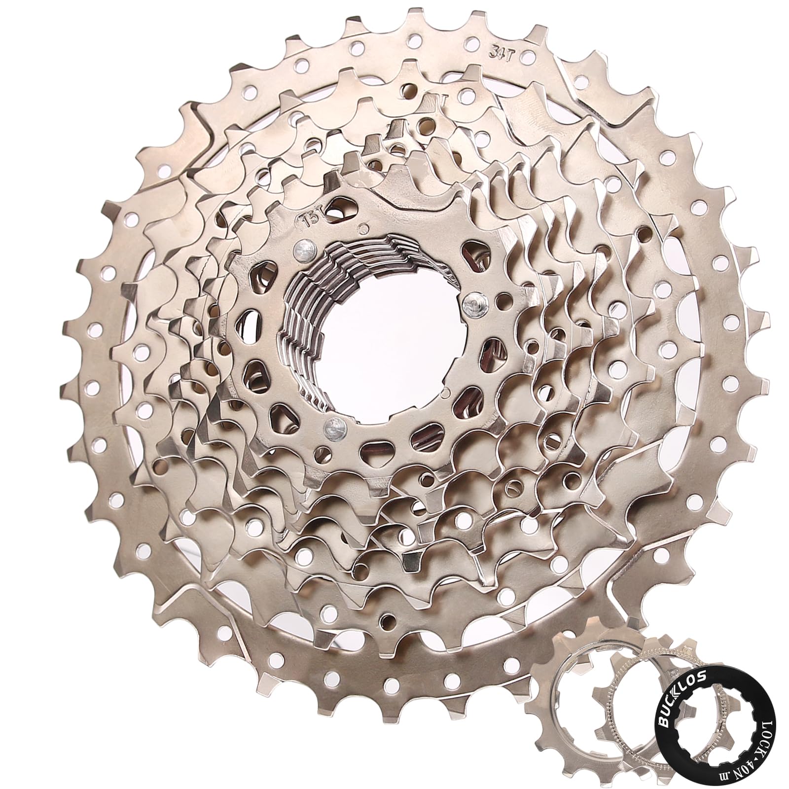 AEYINO Cassette 9 Speed 11-34T,Bicycle Freewheel Fit Mountain Bike/Road Bike/XC/DH/AM,Compatible with Shimano Sram