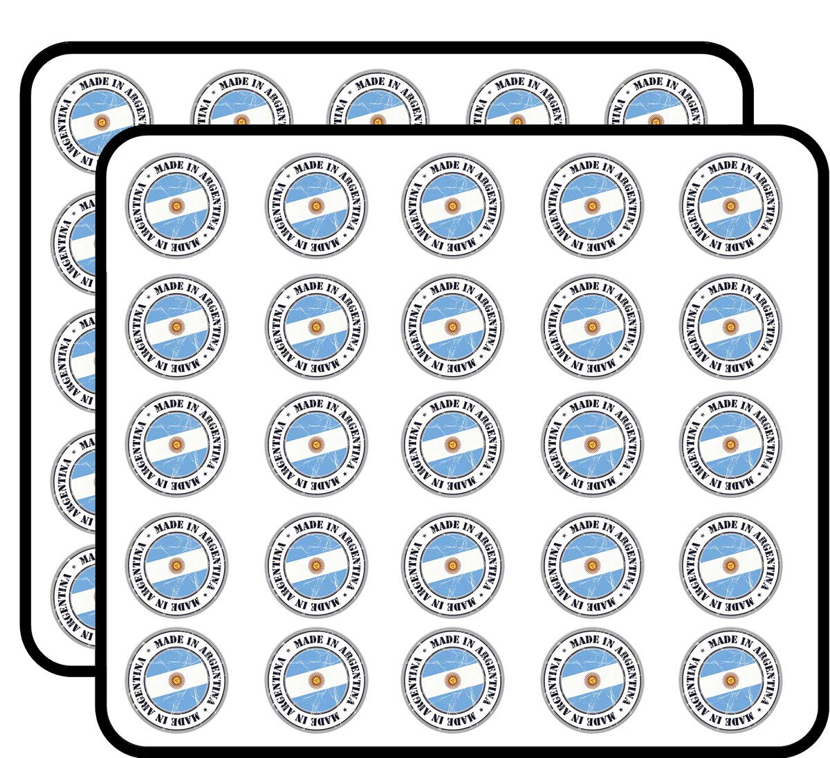 Made in Argentina Grunge Flag Stamp Art Decorative Scrapbooking Sticker Waterproof Vinyl Stickers for Water Bottle, Laptop & Phone Case – 50 Pack