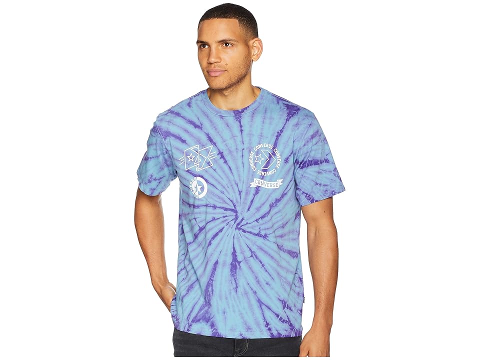 

Converse Tie-Dye Multi Graphic Tee (Shoreline Blue Multi) Men's T Shirt