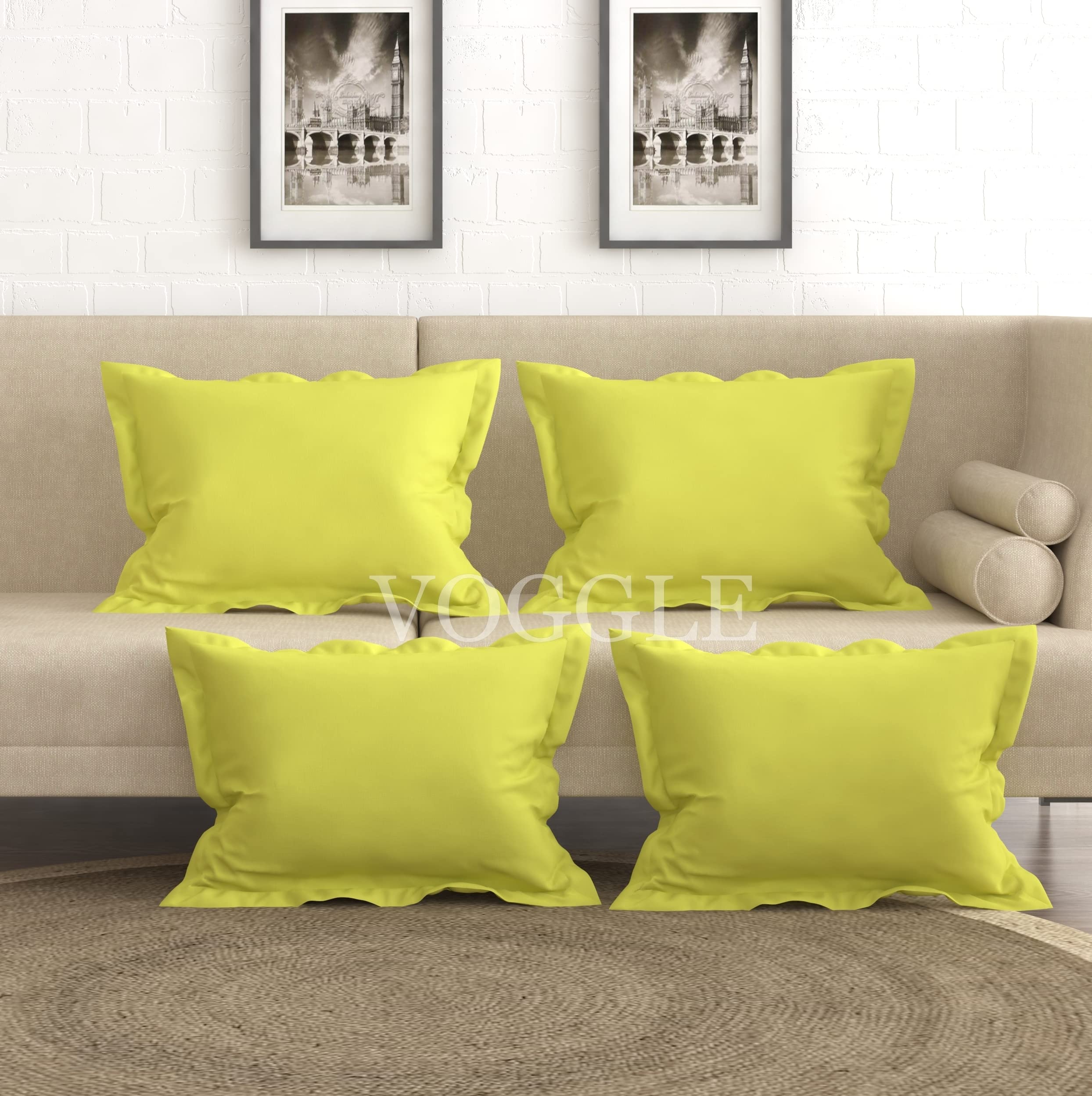 Voggle 260 TC Cotton Solid Plain Color Pillow Cover Combo Set 4 Piece, 18"x27" (Solid Neon) (B09ZKDGWVS) Amazon Price History, Amazon Price Tracker