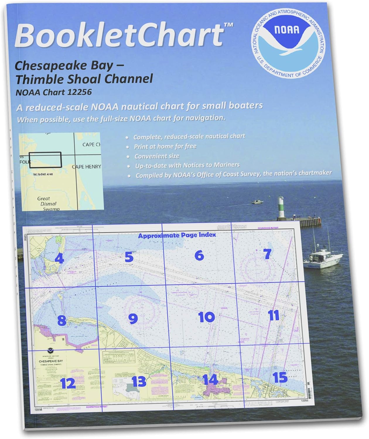 Paradise Cay Publications NOAA Chart 12256: Chesapeake Bay Thimble Shoal Channel