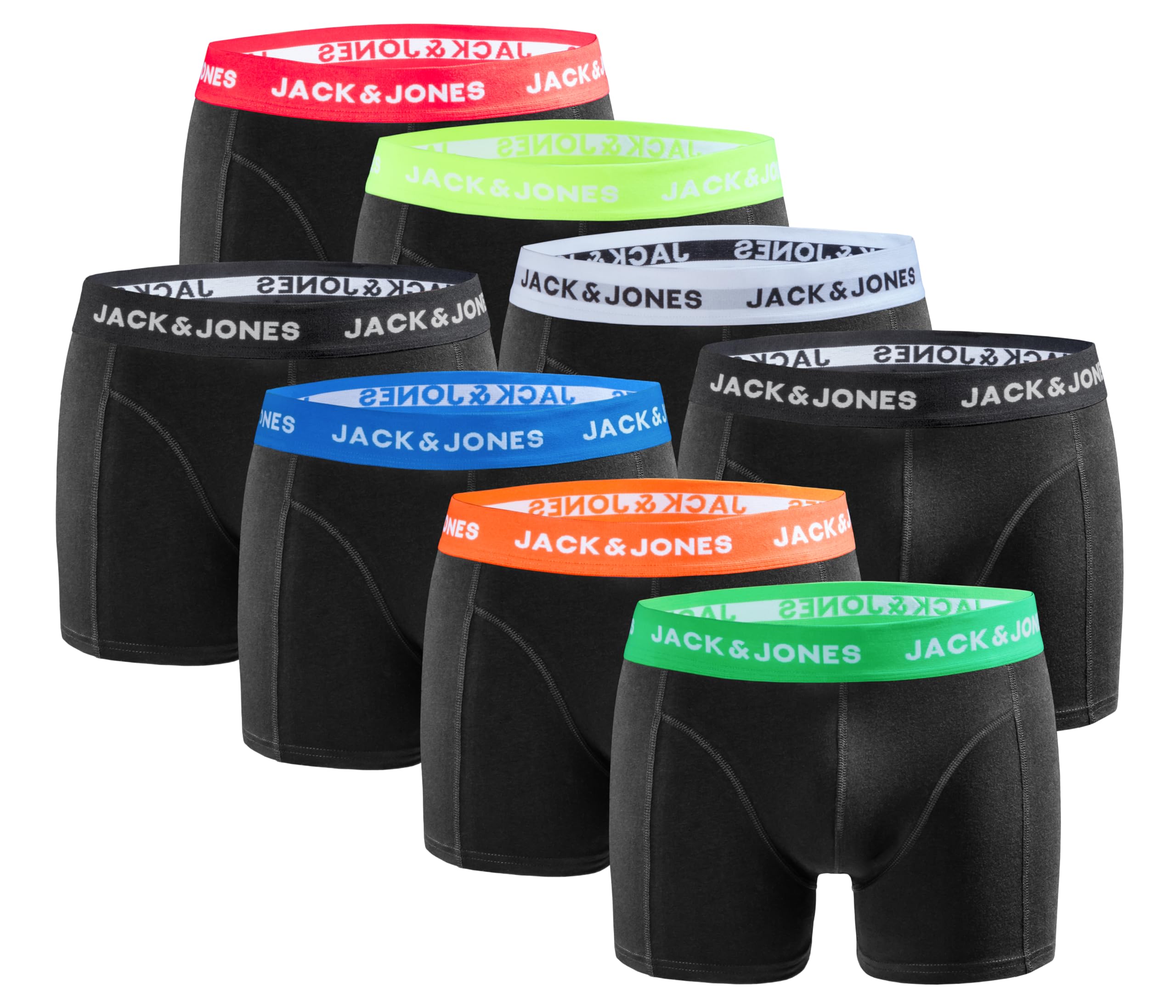 JACK & JONES Herren JACPUT Trunks 8 Pack 12259926, Black/Mix 3, L