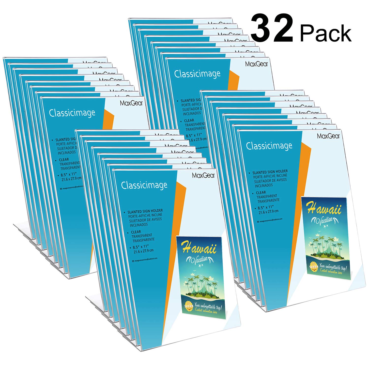 Buy MaxGear Acrylic Sign Holder 8.5 X 11 inches Slant Back Sign Holder