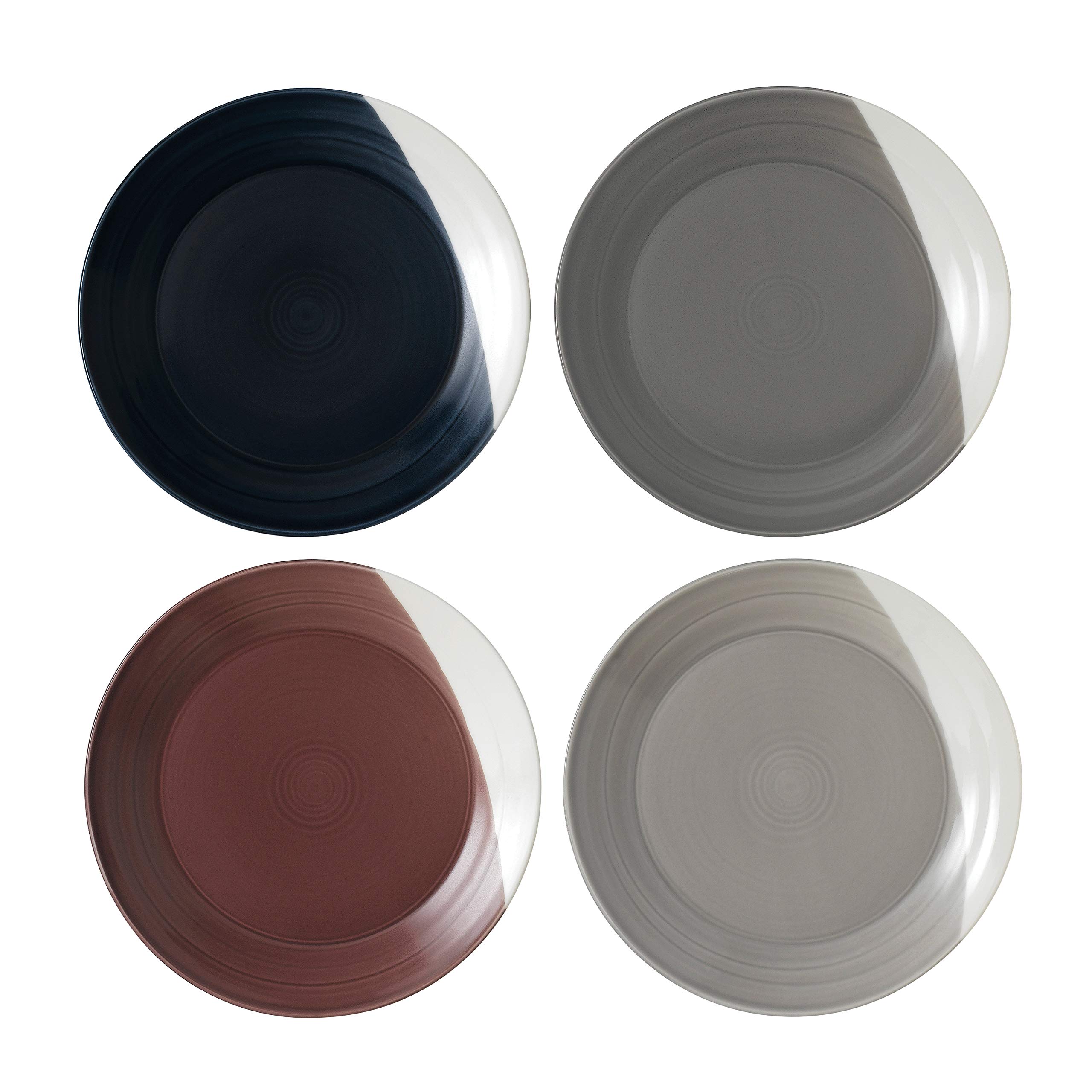 Royal Doulton Bowls of Plenty 40034710 28cm Dinner Plates Set of 4 Multi-Coloured, Porcelain, Mixed