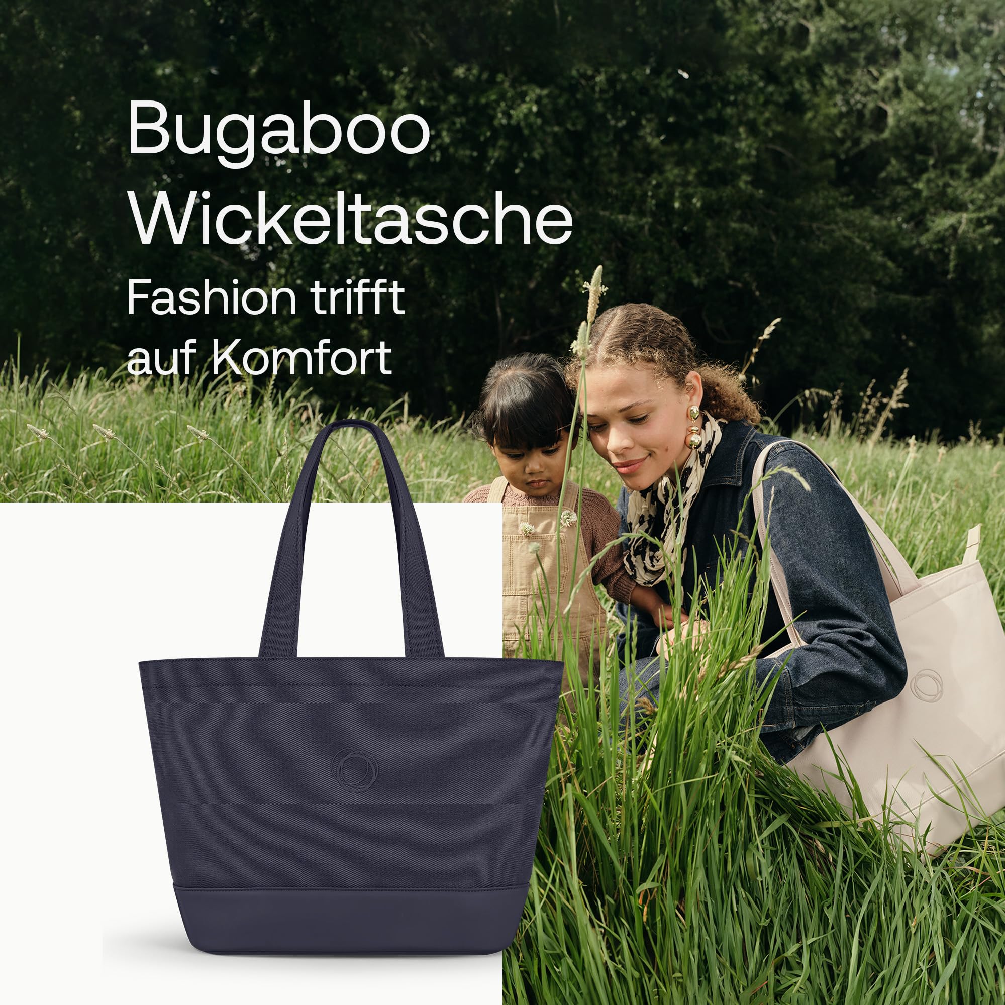 Bugaboo Wickeltasche Windeltasche mit isoliertem Flaschenhalter Wickelauflage Deep Indigo